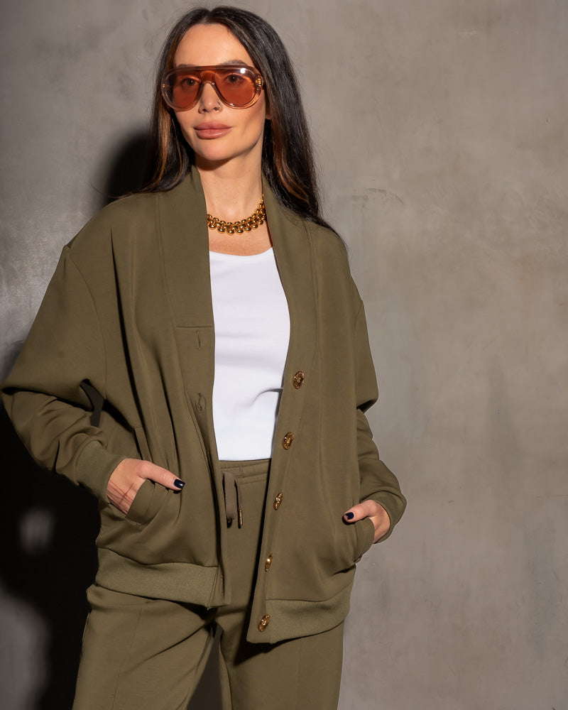 Stanford Ultra Luxe Cardigan Olive