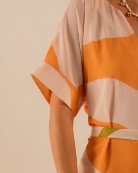 Beatrice Kaftan Dress Sunset Swirling Wind 6