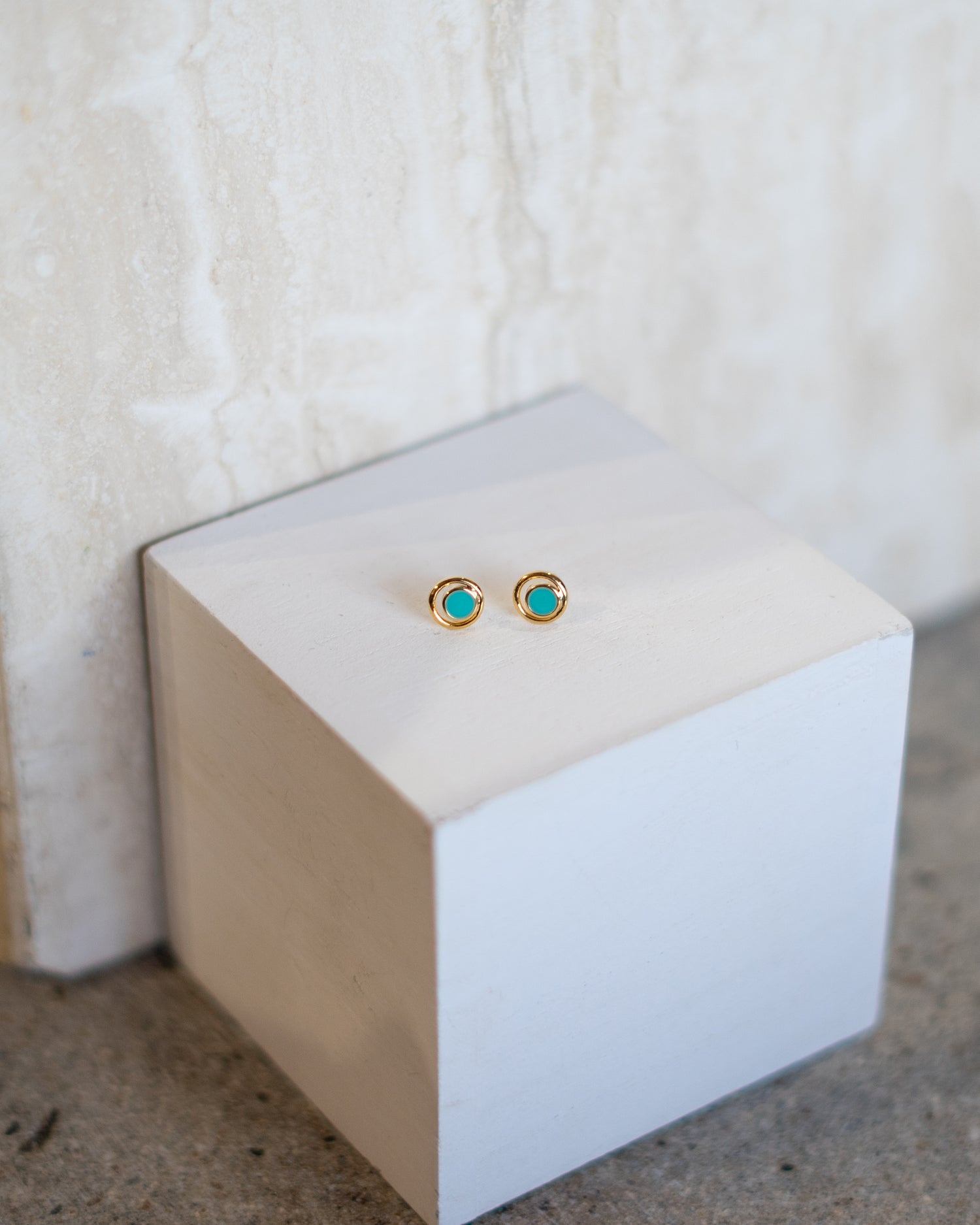 Mini Colored Circle Studs