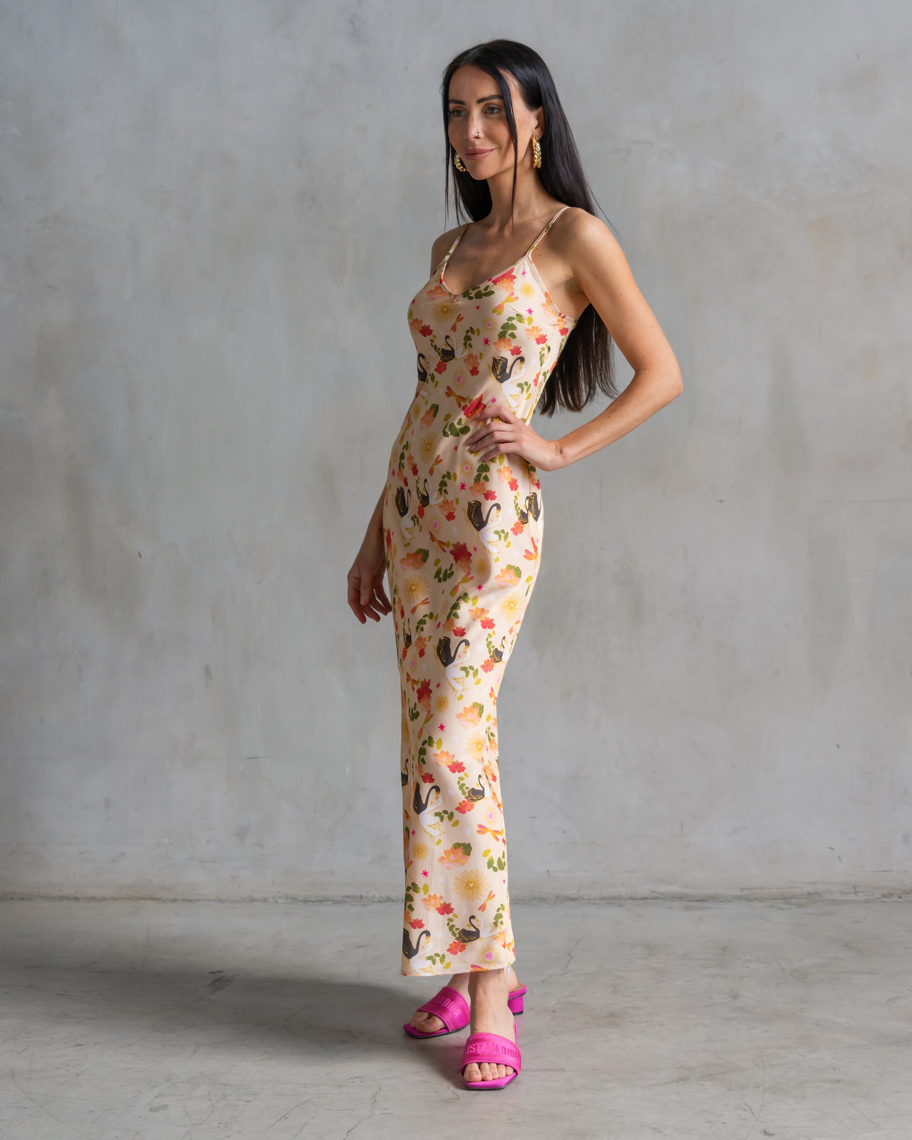 All Over Swan Lennon Zipslip™️ Dress