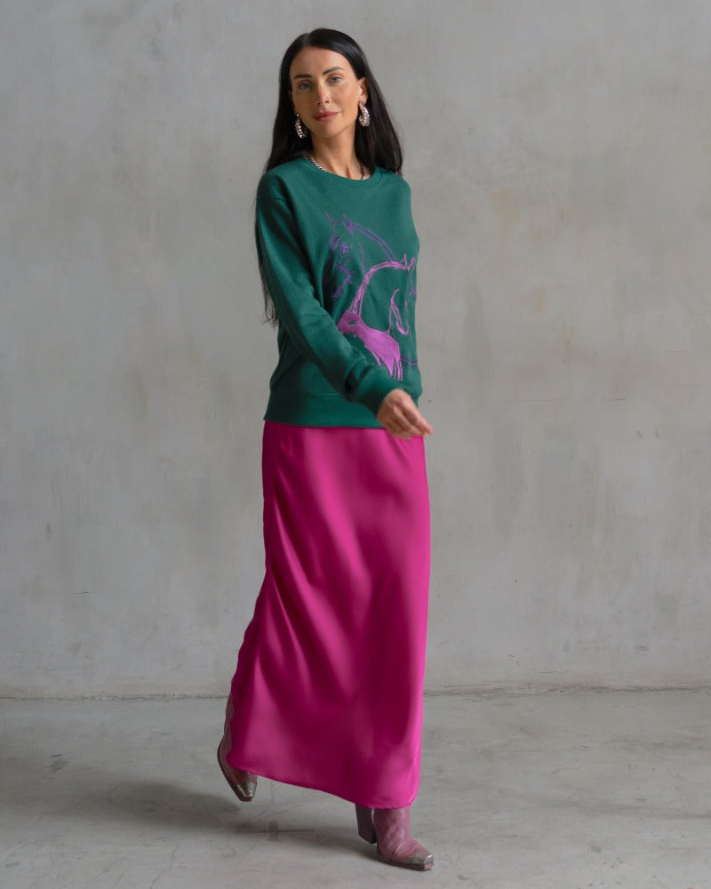 Classic Embroidered Sweatshirt Horse Play Multi