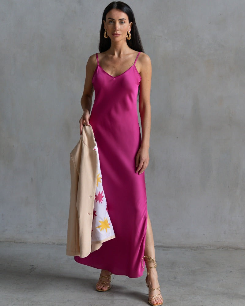 Basic Lennon Zipslip™️ Dress Berry 2