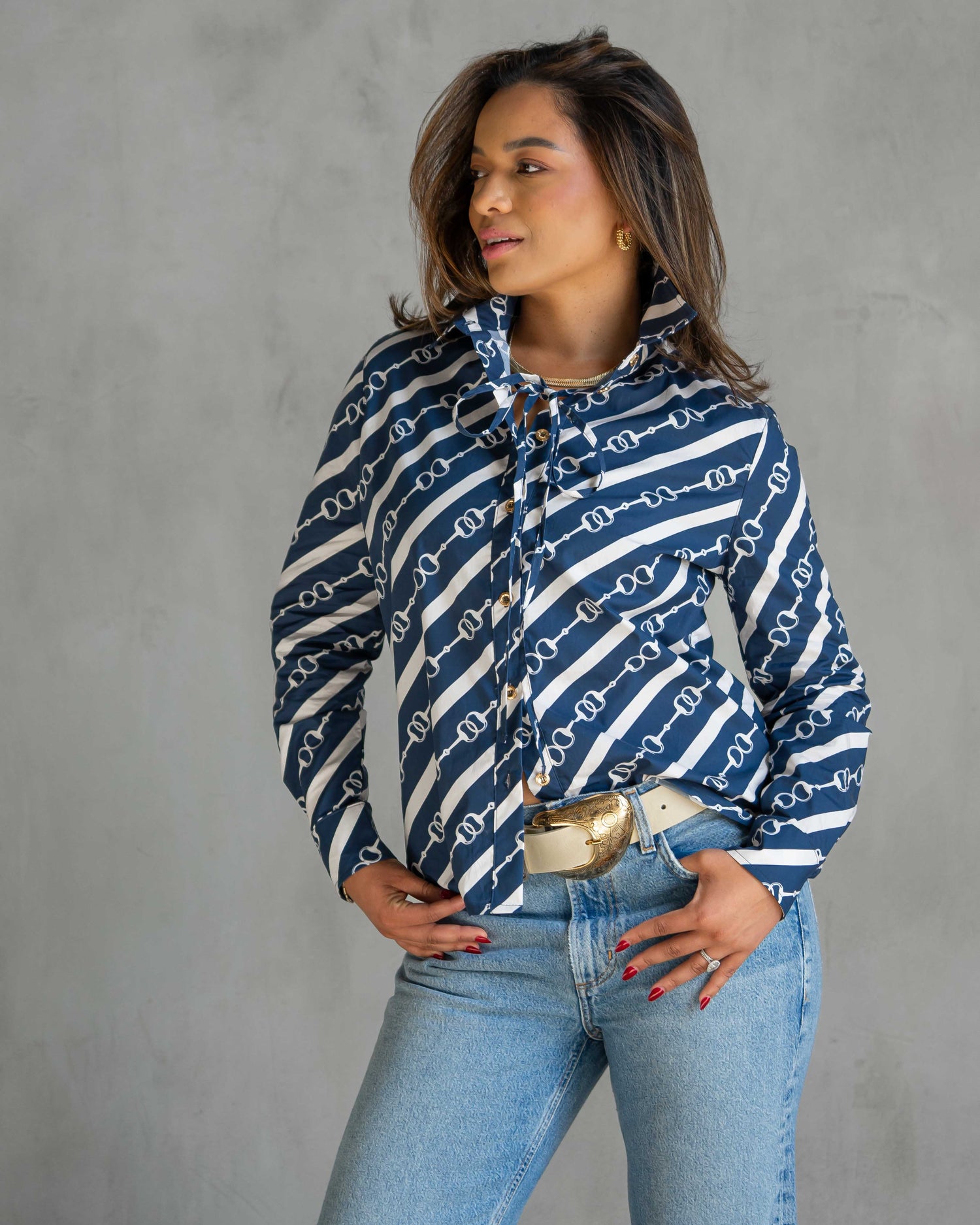 Secretariat Poplin Shirt - Horsebit (Sailor)