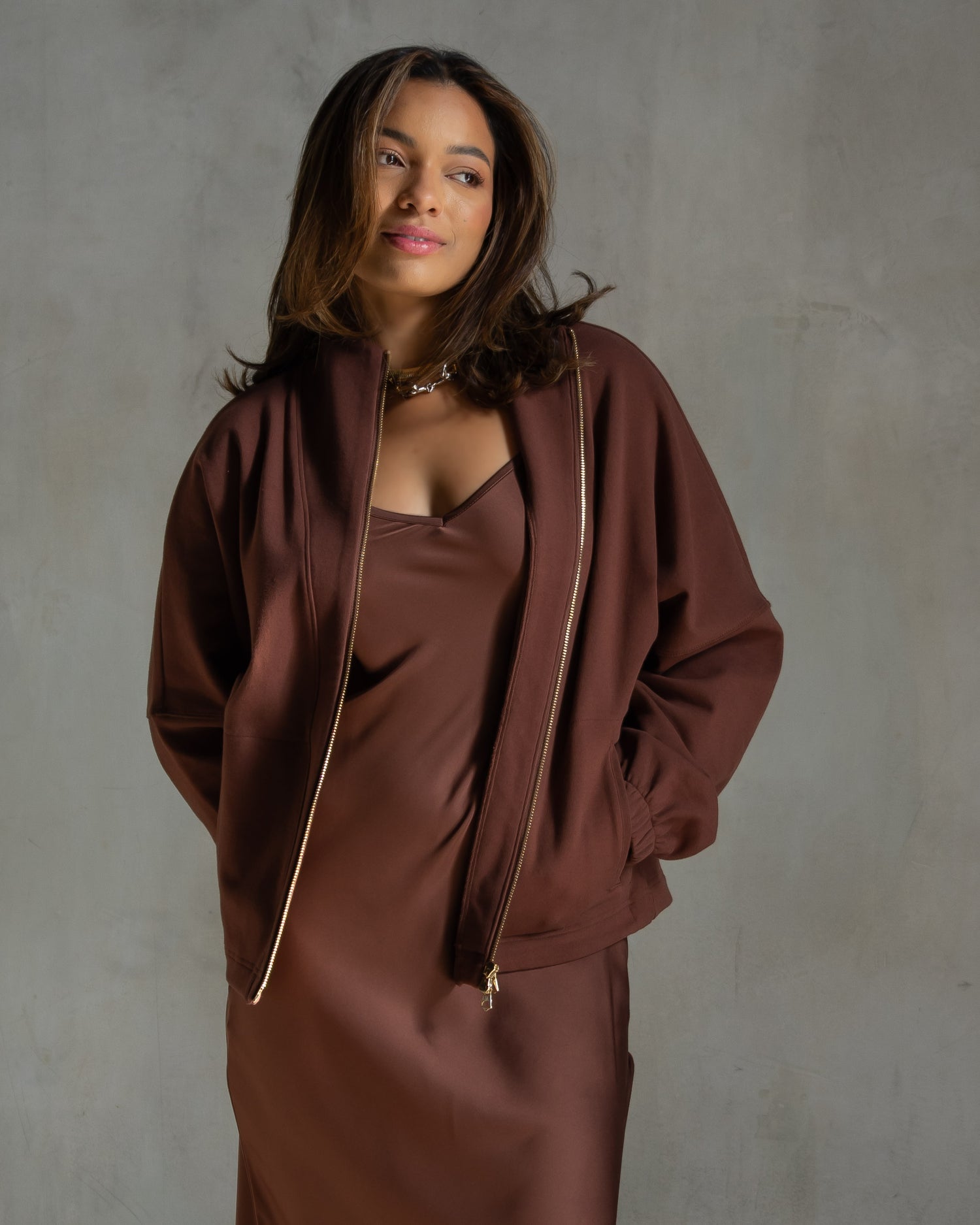 Axel Interlock Zip Jacket (Espresso)