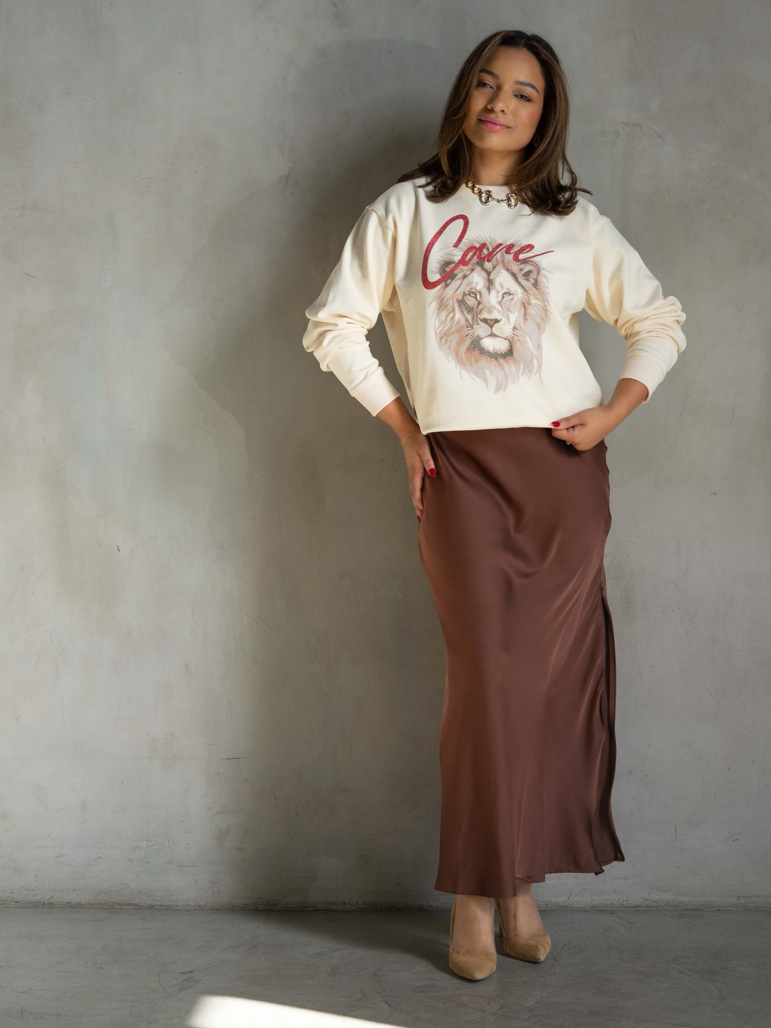 90’s Baggy Crewneck CARE Lion