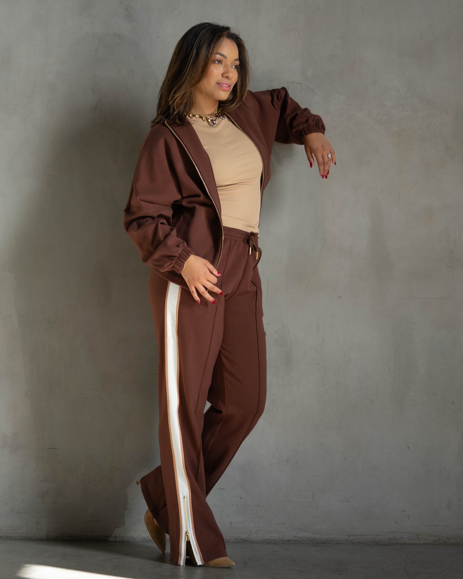 Axel Interlock Zip Jacket (Espresso)