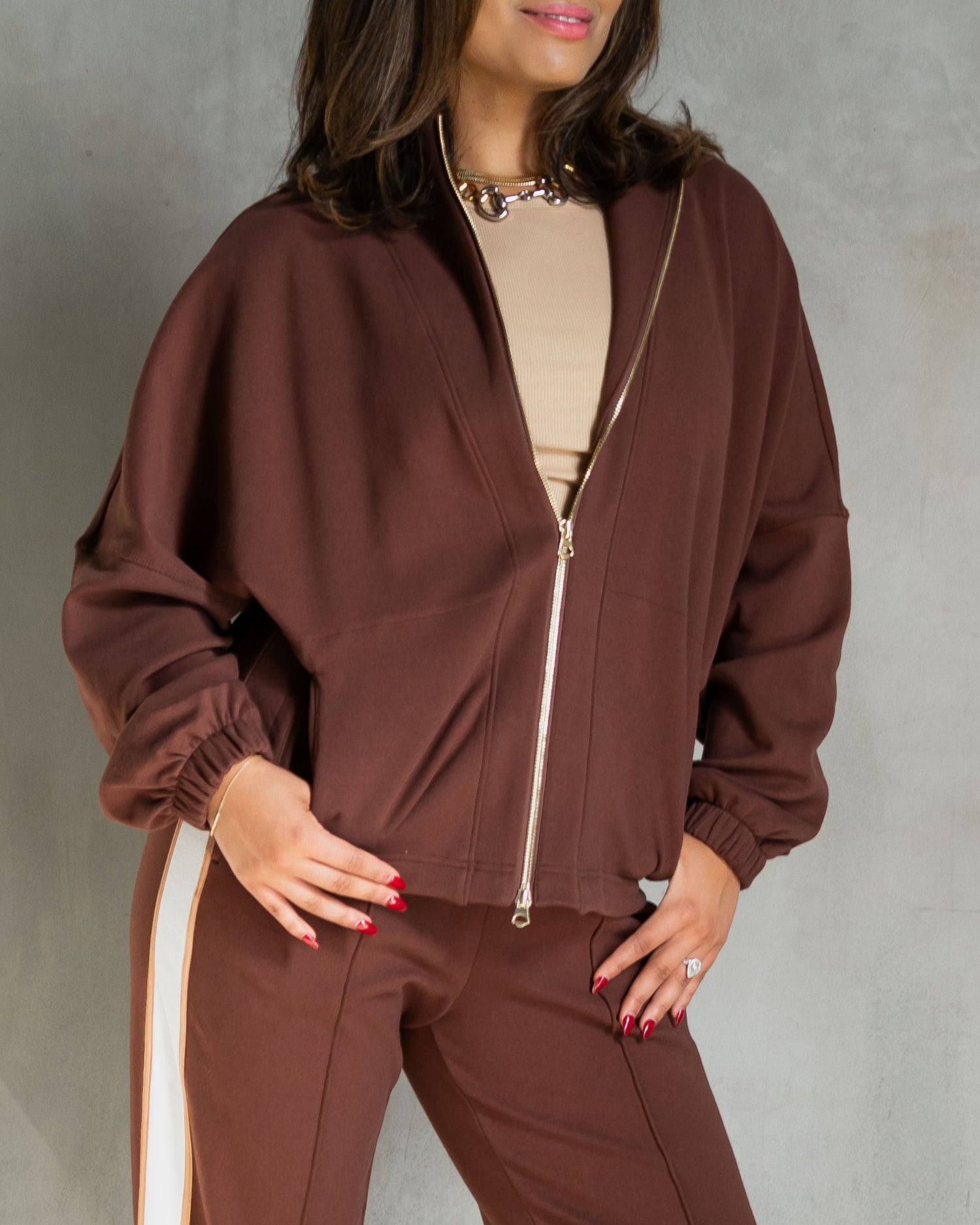 Axel Interlock Zip Jacket (Espresso)