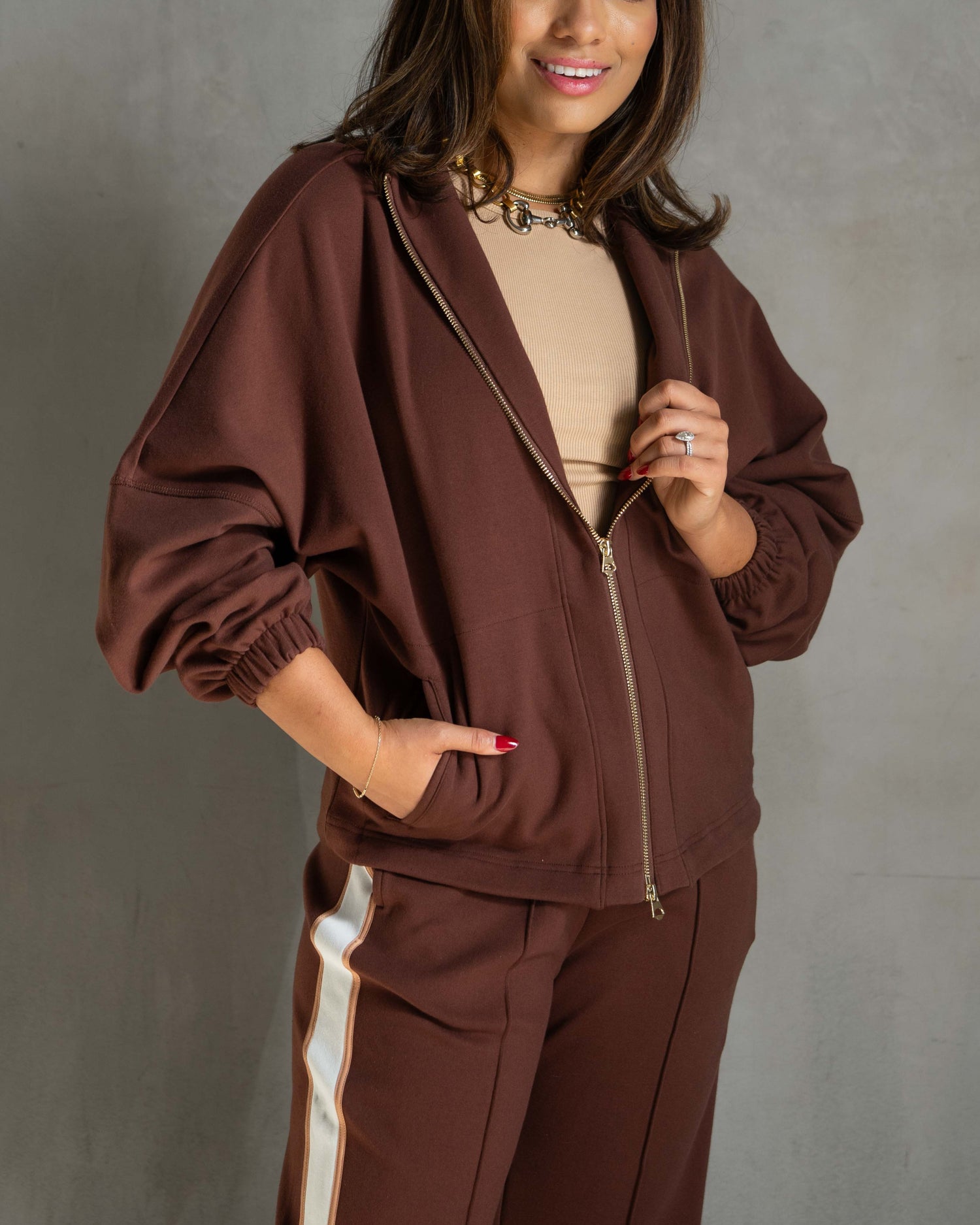 Axel Interlock Zip Jacket (Espresso)