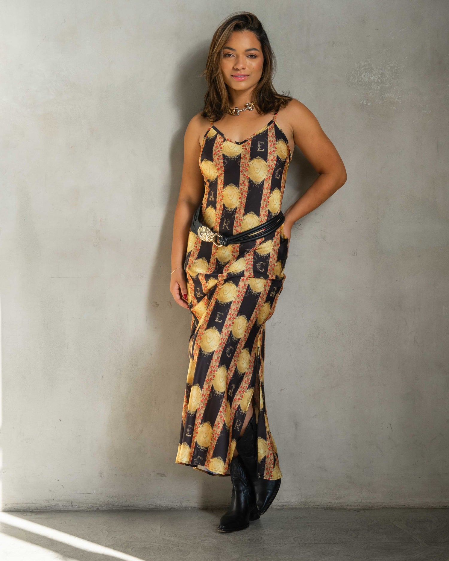 Lennon Zipslip™️ Dress Lion Medallion