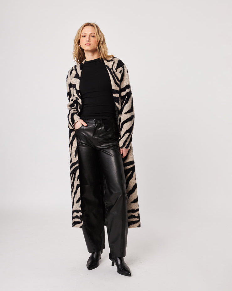 Rashad Long Cardigan - Shadow Zebra