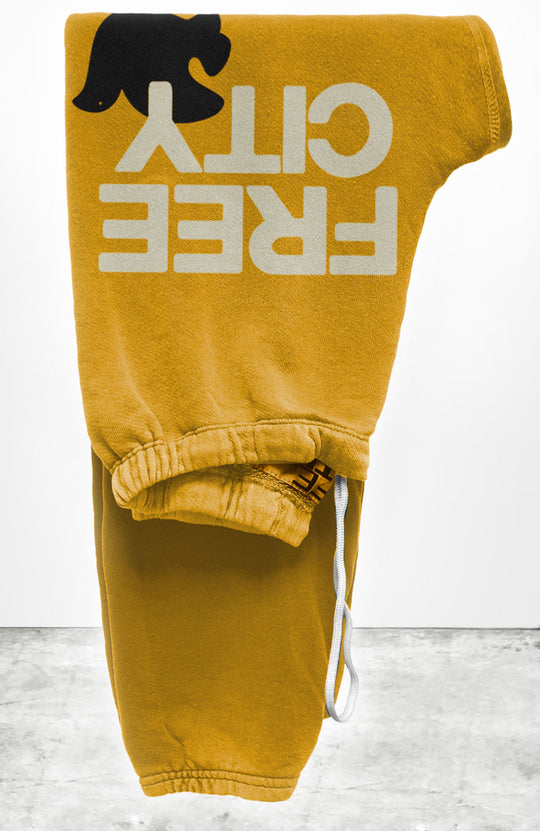 FREECITY sweatpant - yellow plant