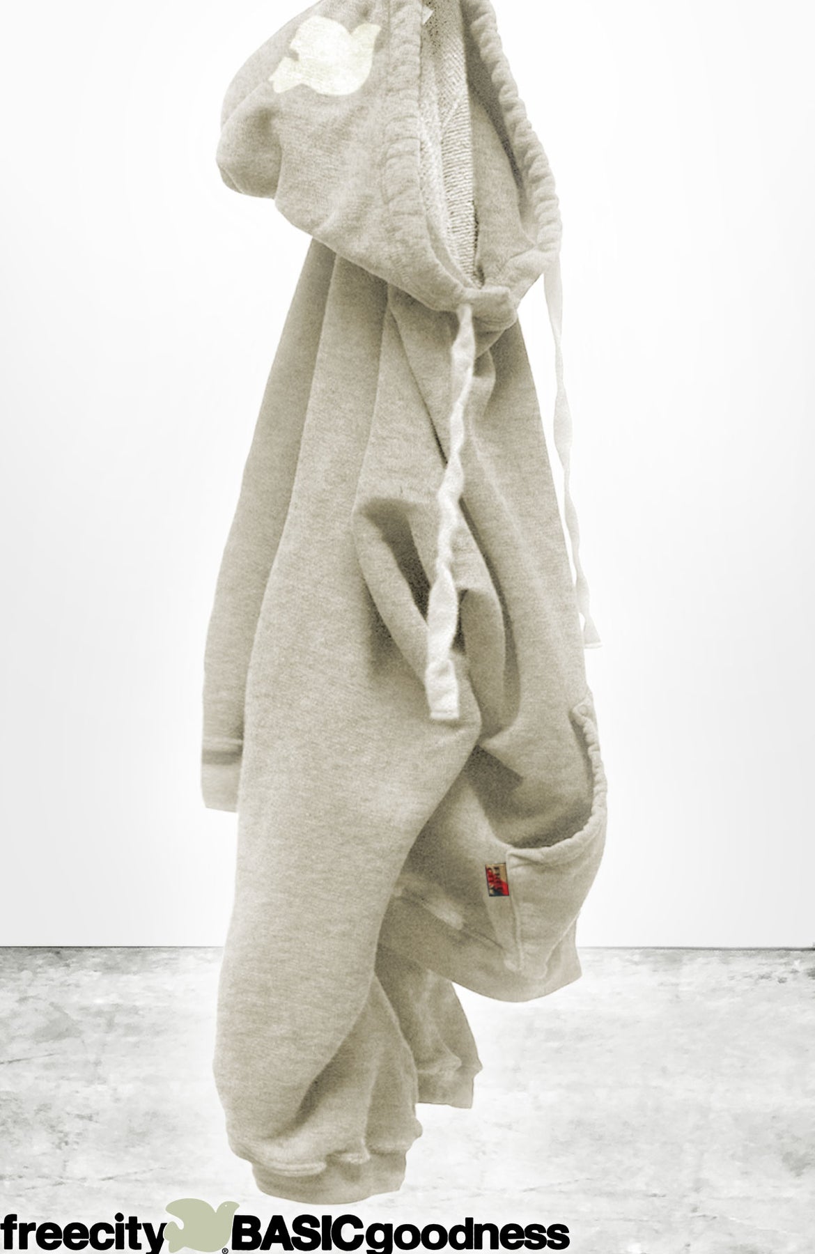 BABASICGOODNESS light-terry/fluff hoodie - heatheryumm oats