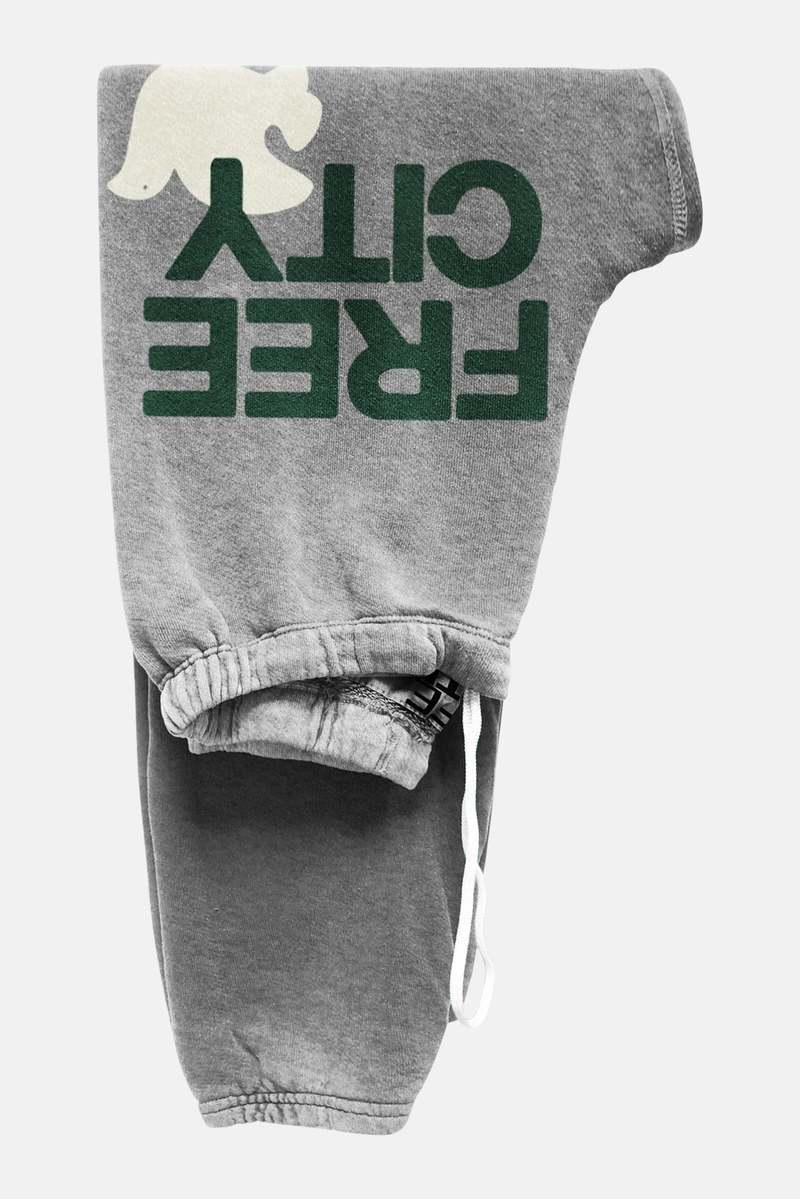 FREECITY HEATHER sweatpant - heather army
