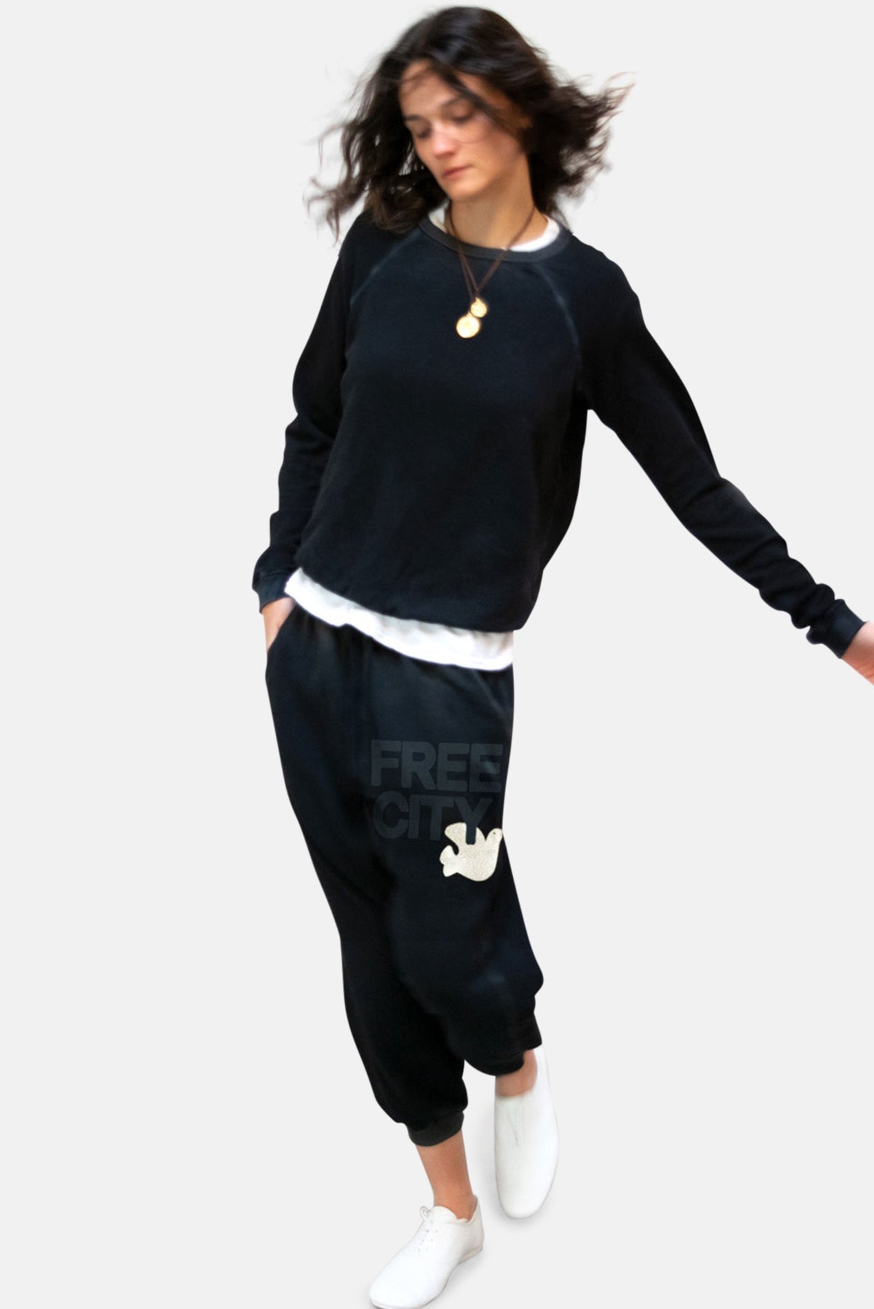 FREECITY LARGE Sunfades Pocket Sweatpant Black Space