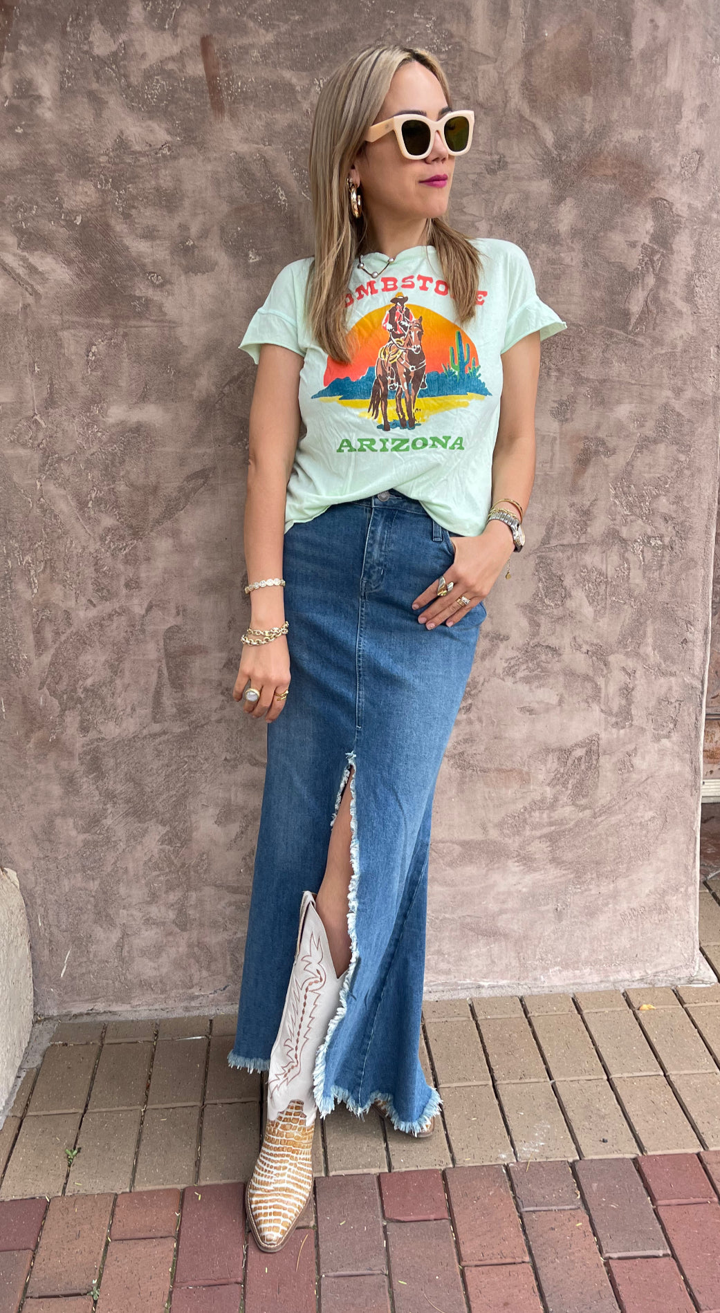 Reba Maxi Skirt Open Seas