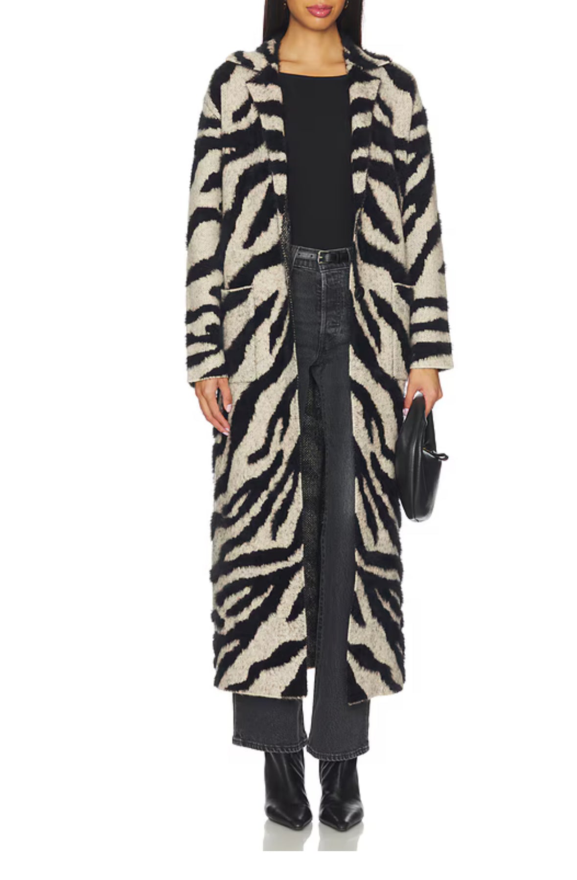 Rashad Long Cardigan - Shadow Zebra