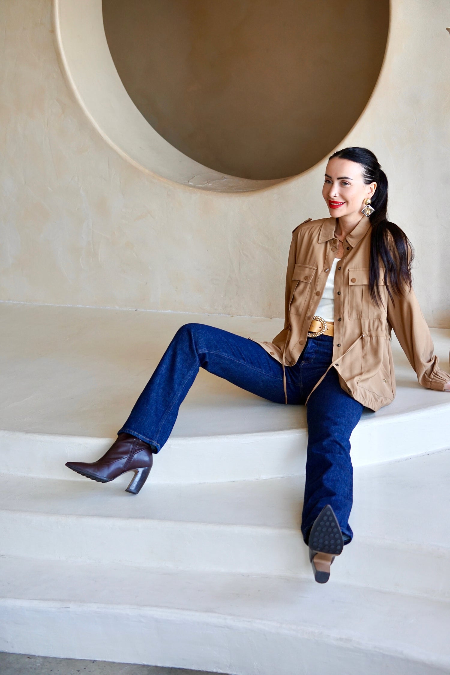 Coat Jacket With Adjustable Waist