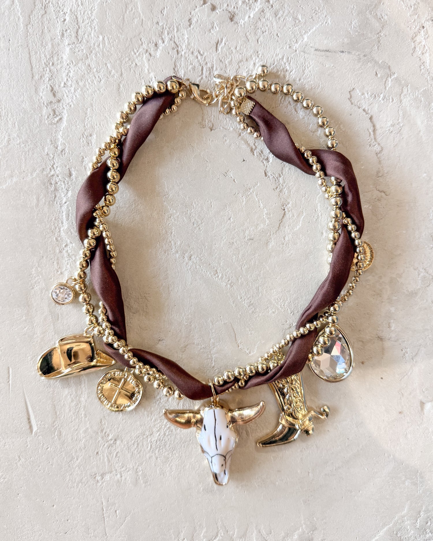 Western Braided Charm Necklace