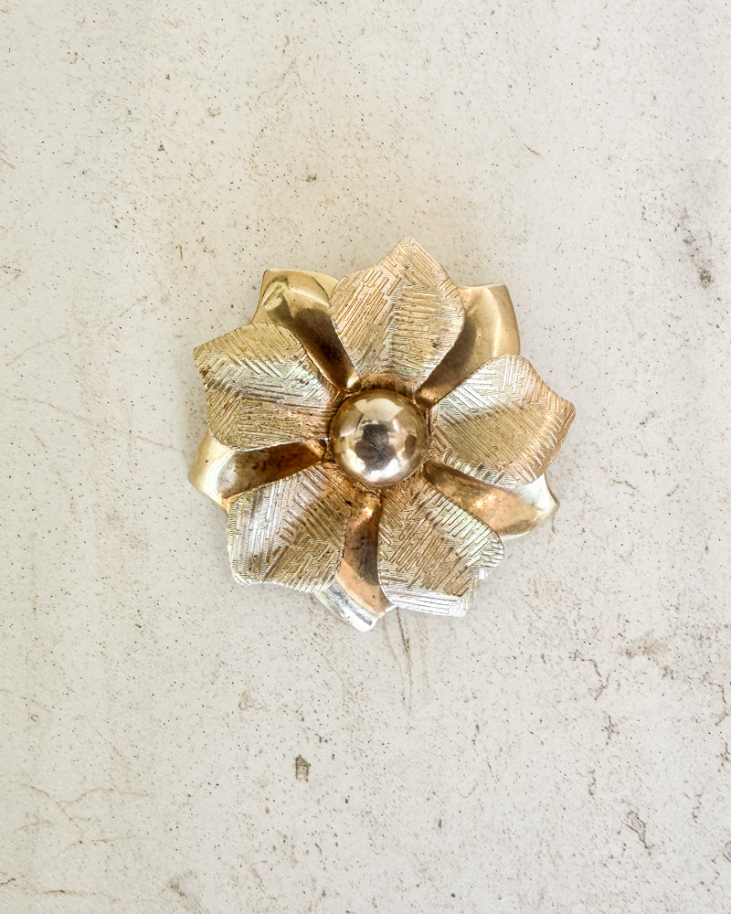 Vintage Gold Flower Brooch
