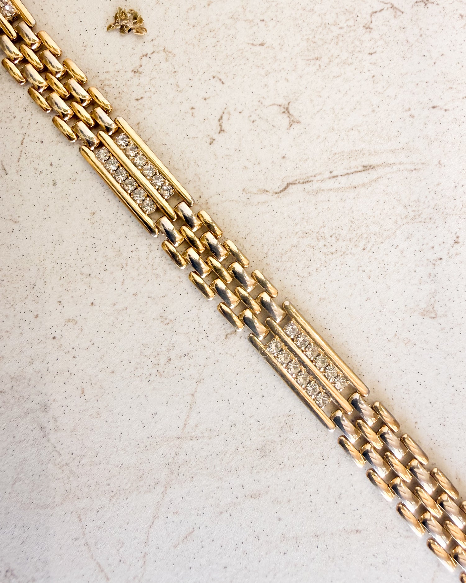 Vintage Goldtone panther link Bracelet