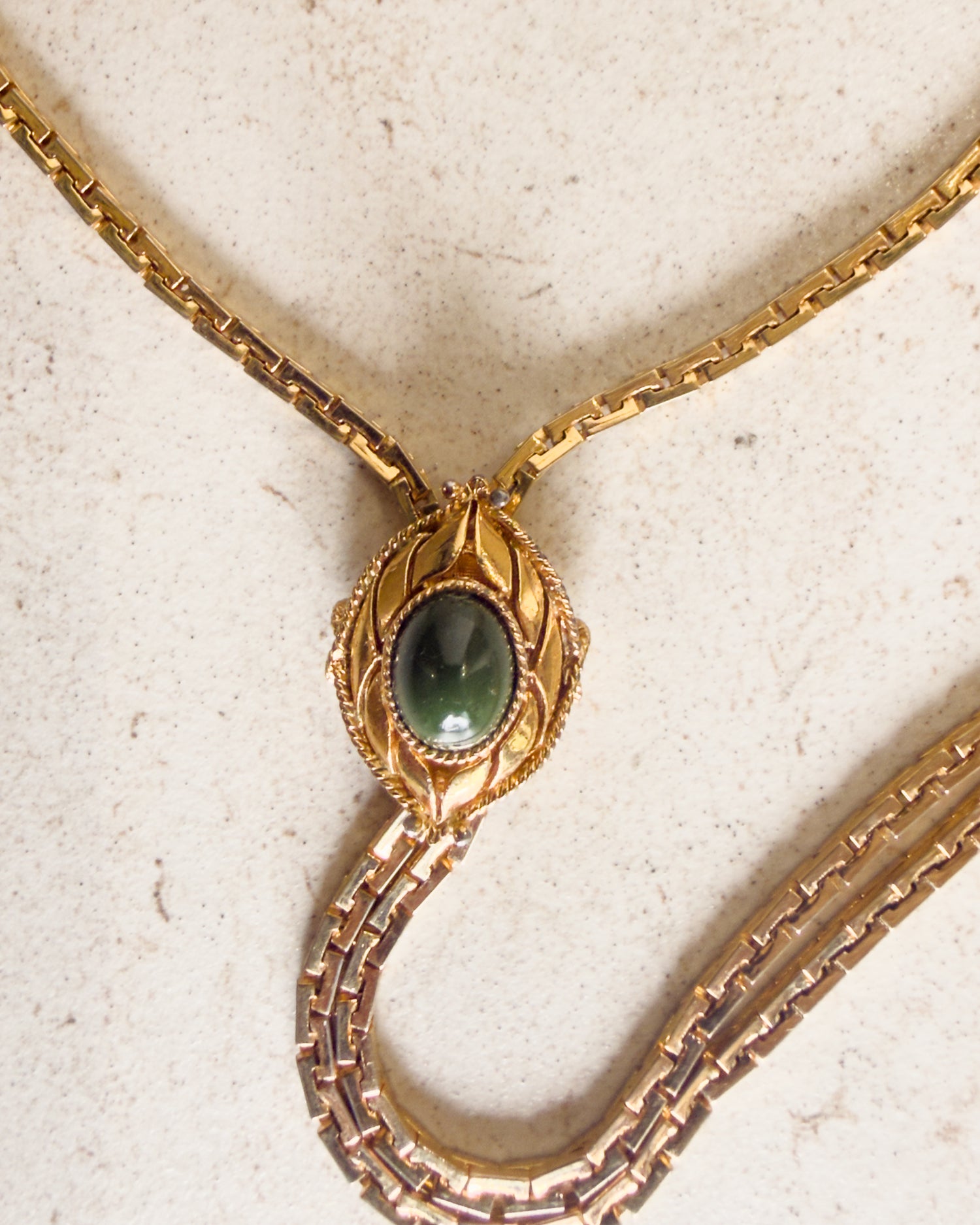 Vintage gold-toned Jade Bolo