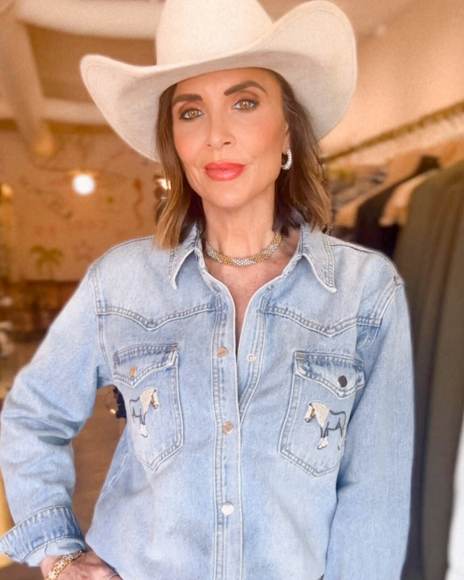 De De Jacket with Horse Embroidery