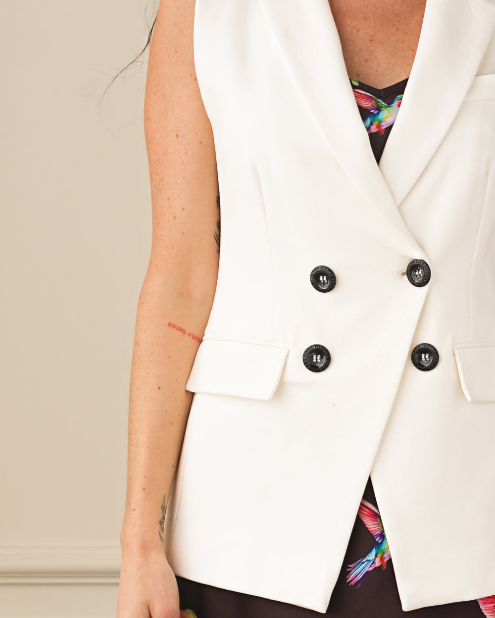 Vanessa Interlock Vest White