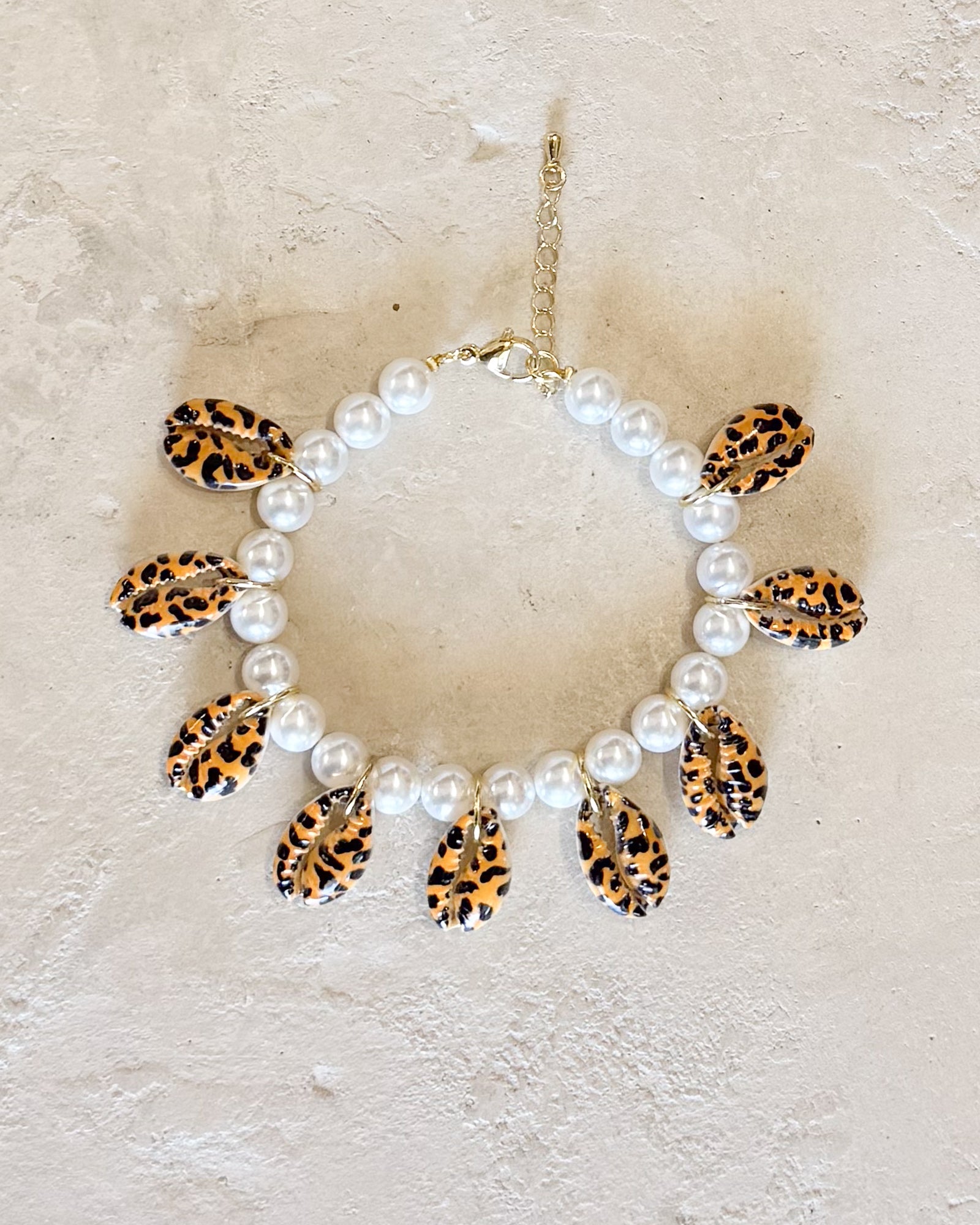 Cheetah Print Shell Bracelet/Anklet