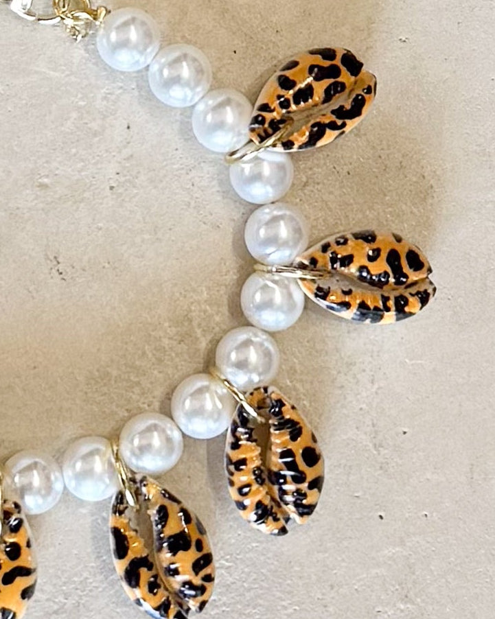 Cheetah Print Shell Bracelet/Anklet