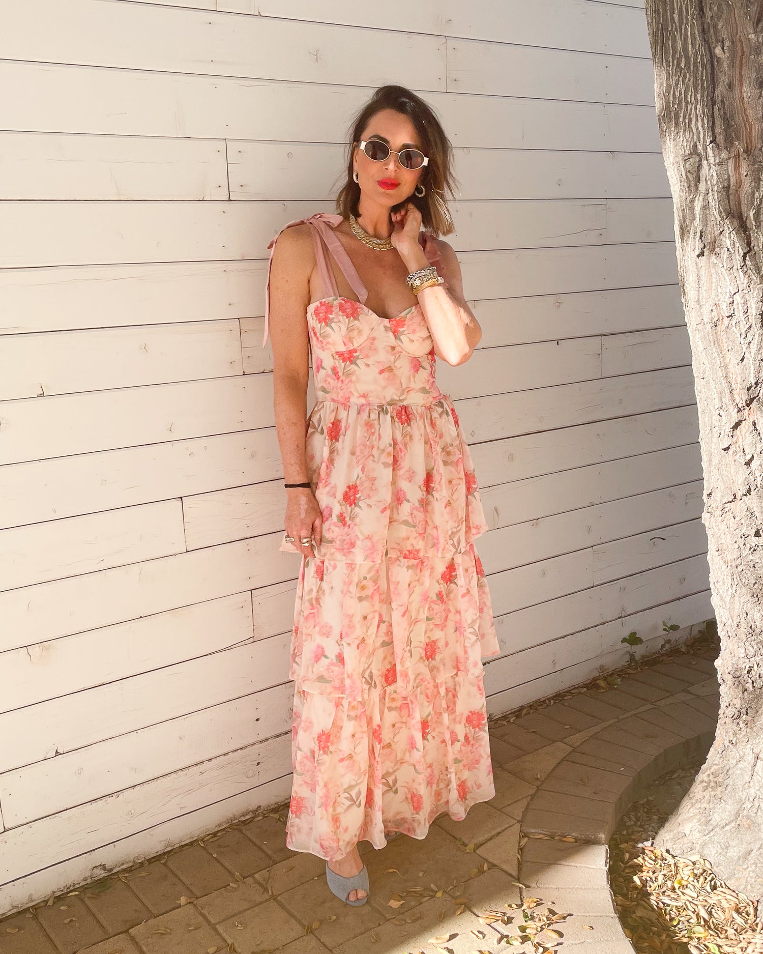 Sienna Corset Layered Maxi Dress