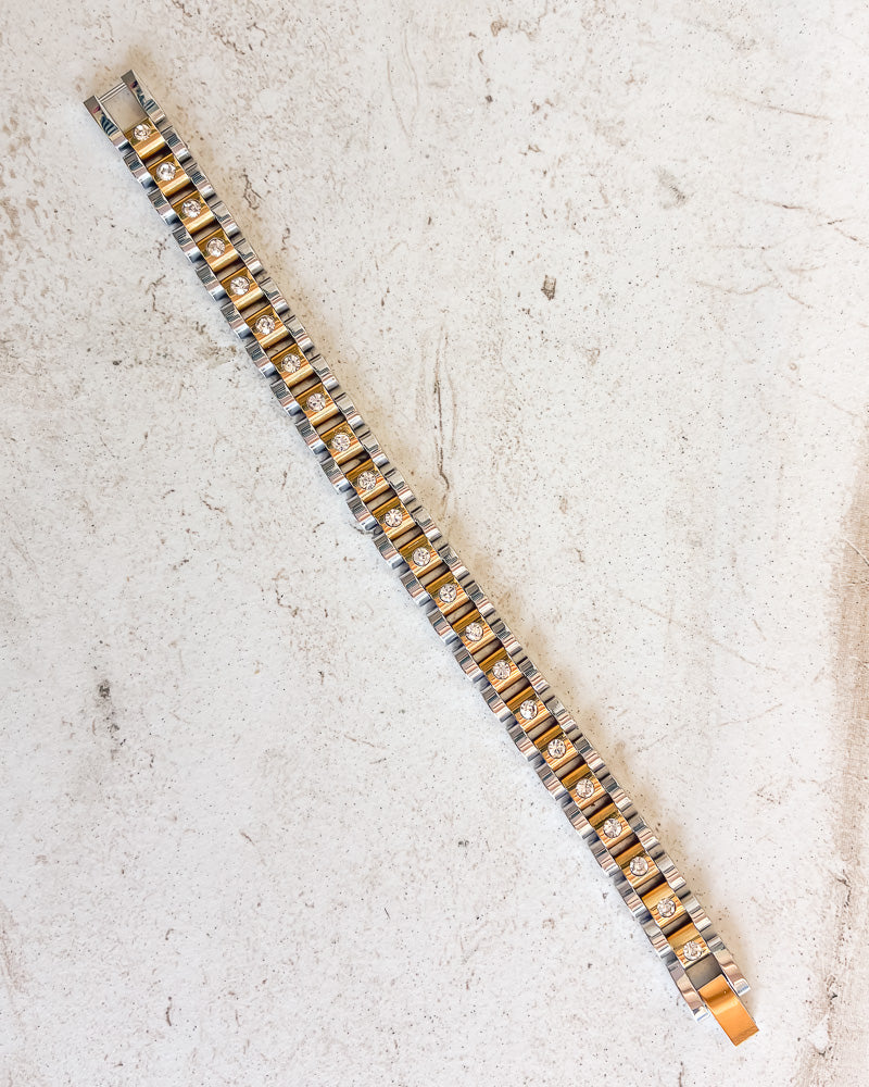 Rhinestone Watch Band Bracelet