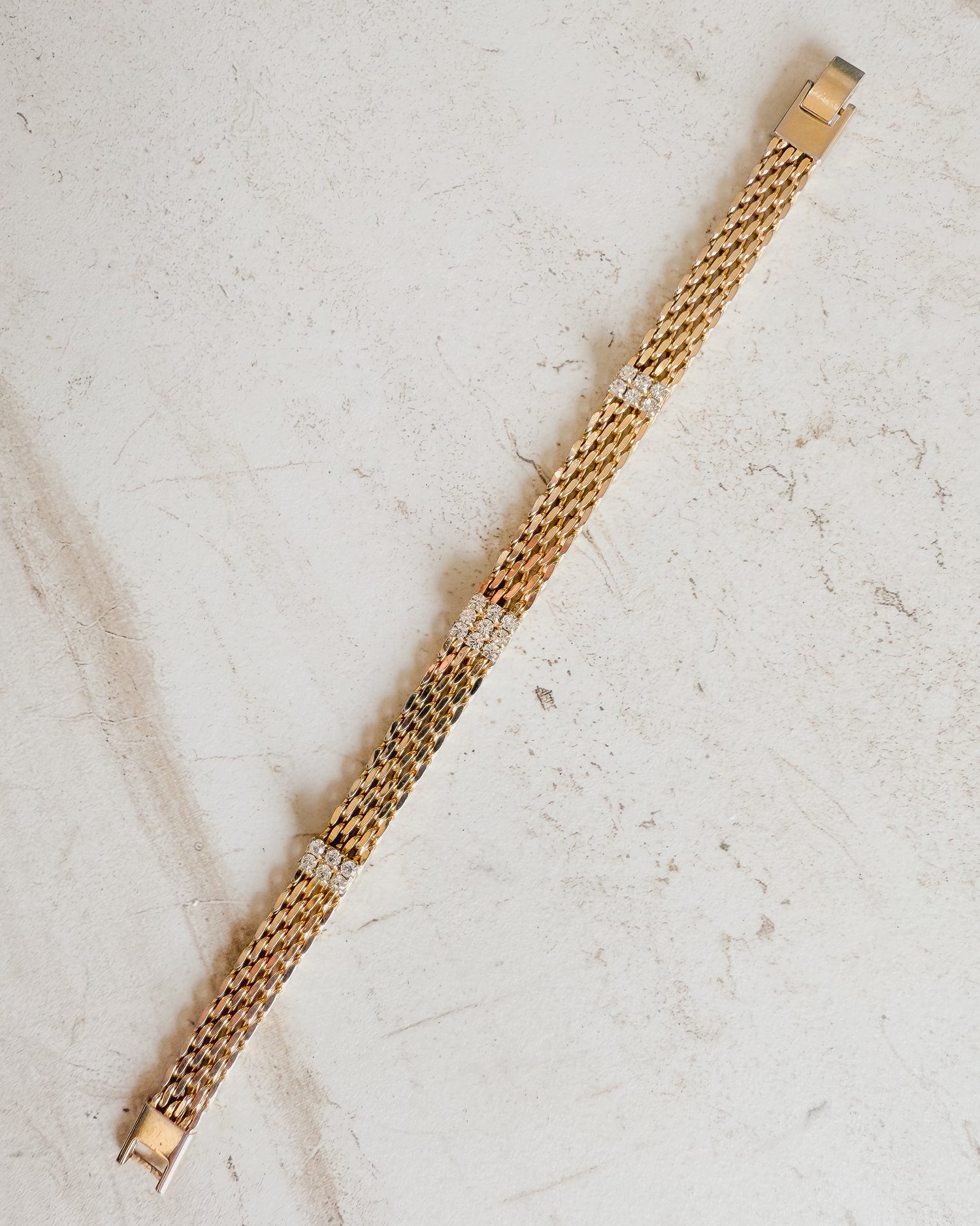 Vintage Diamond Link Bracelet