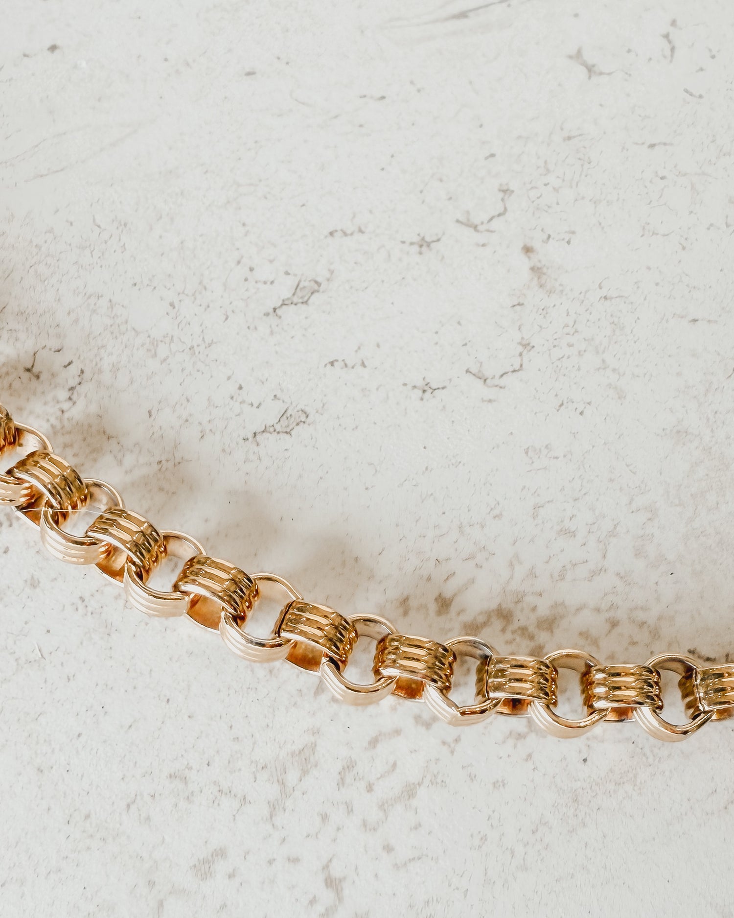 Vintage Geometric Link Chain Necklace