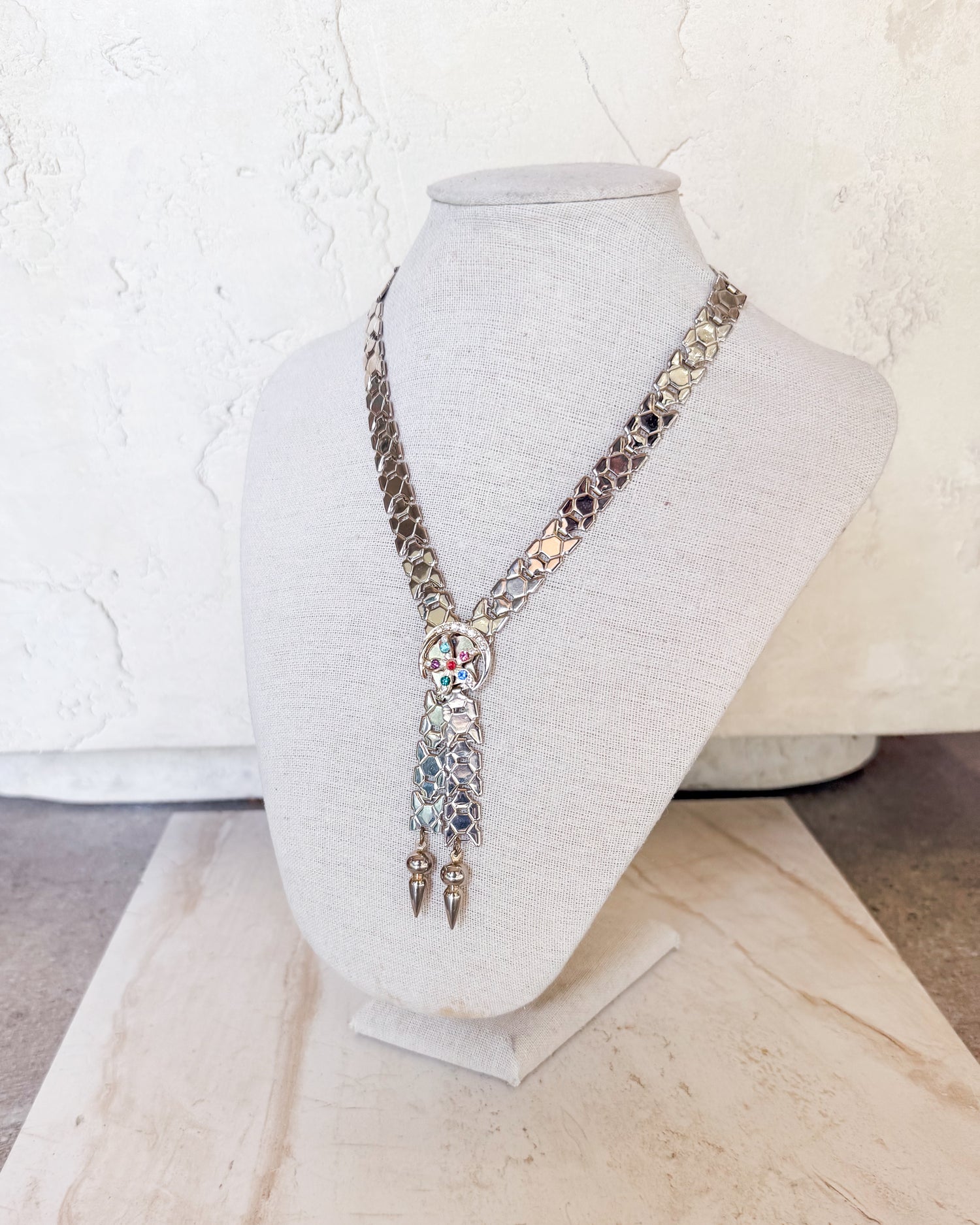Bold Vintage Hollywood Fringe Necklace