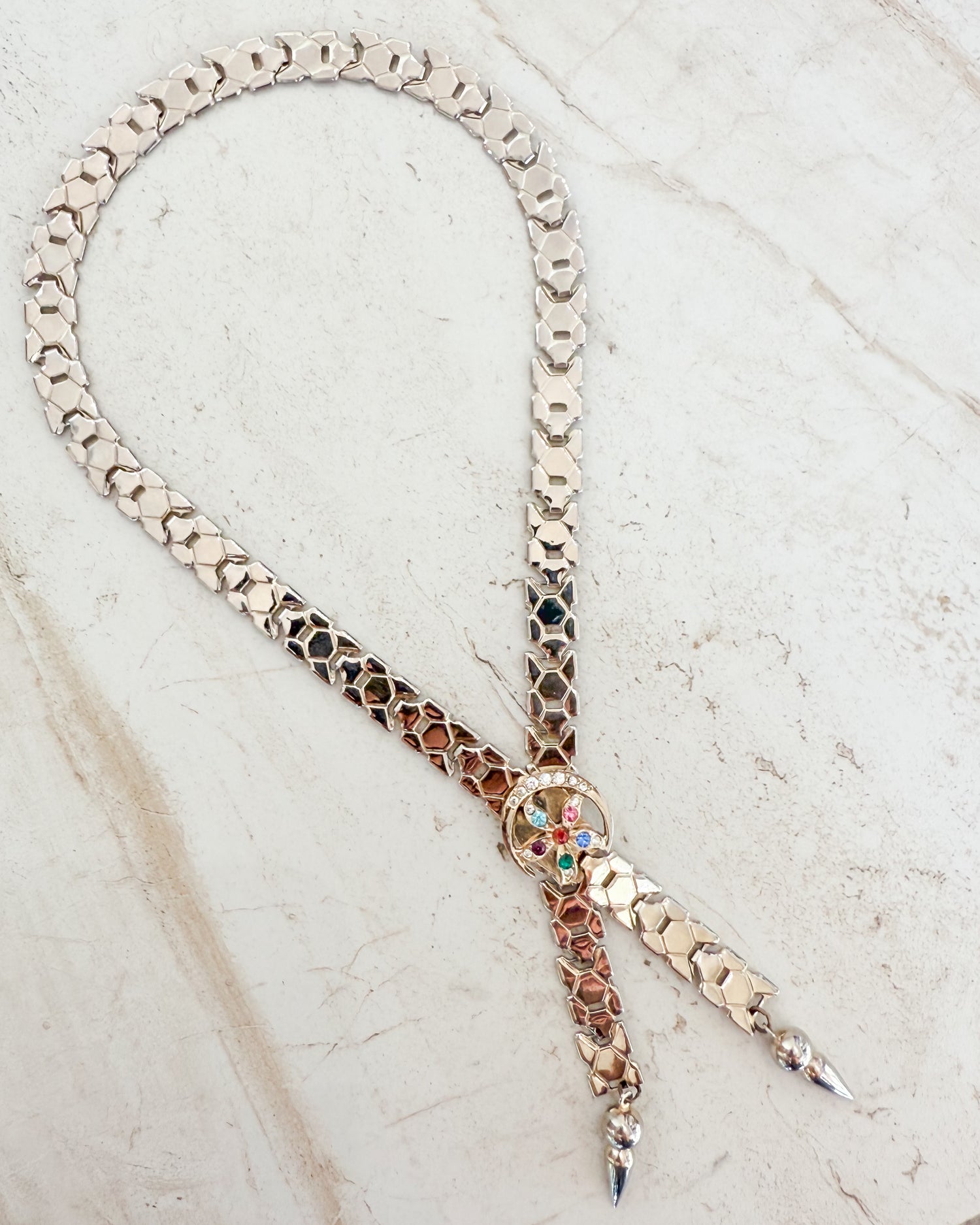 Bold Vintage Hollywood Fringe Necklace
