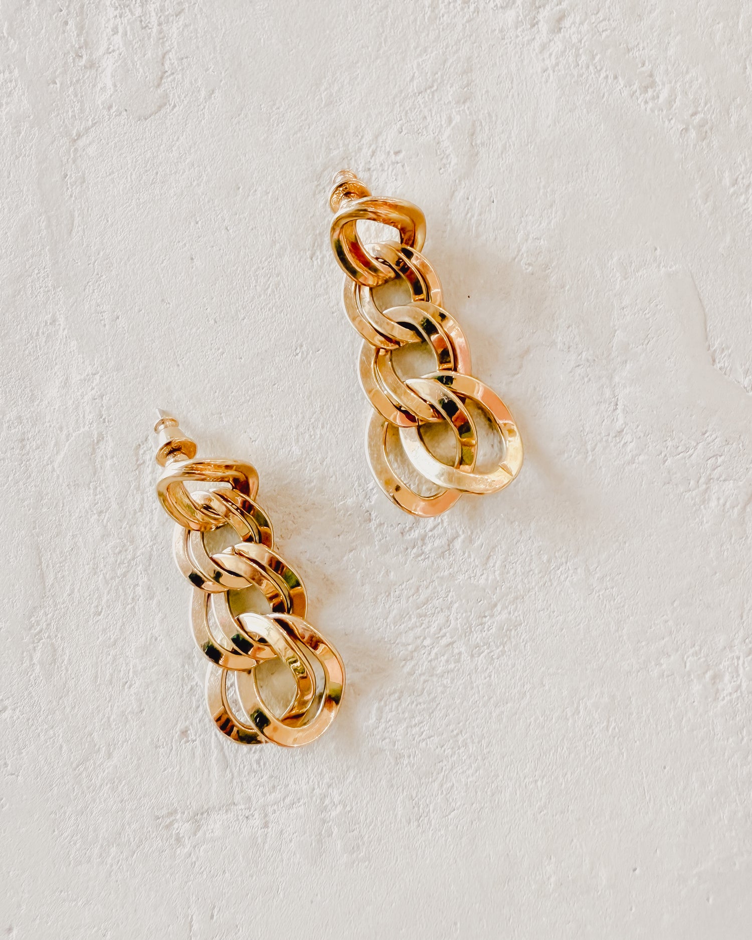 Vintage Double Chain Link Earrings