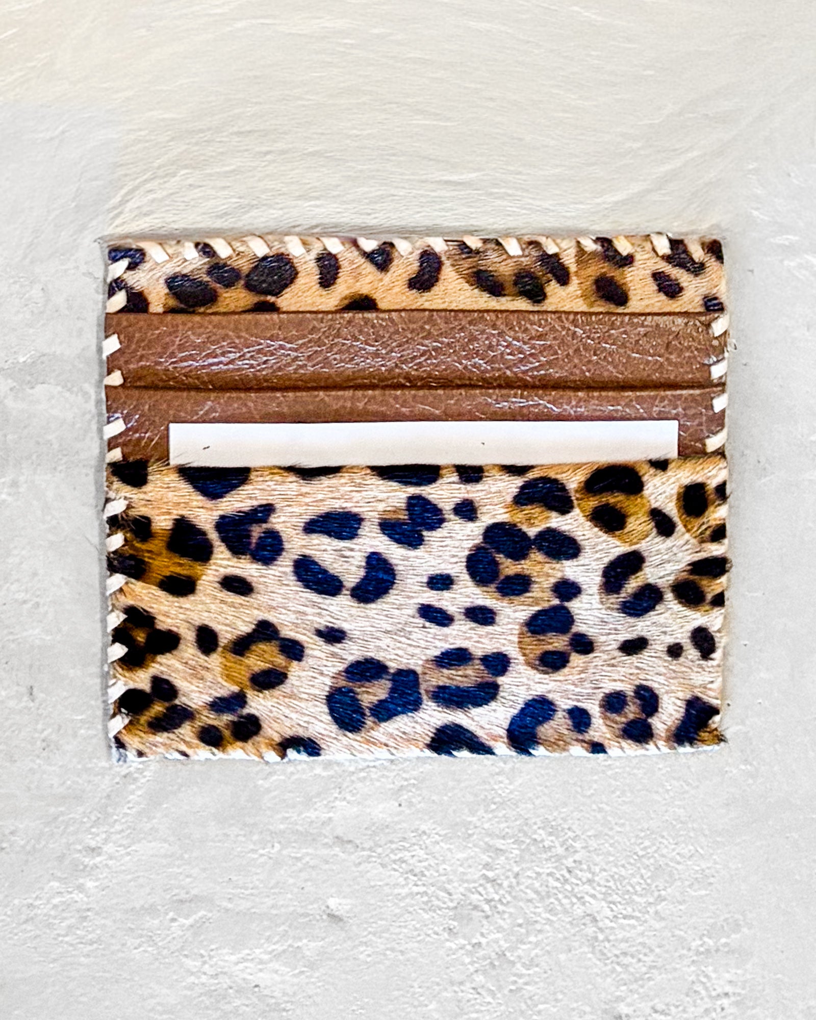 Card Holder-Printed Hairon Genuine Leather