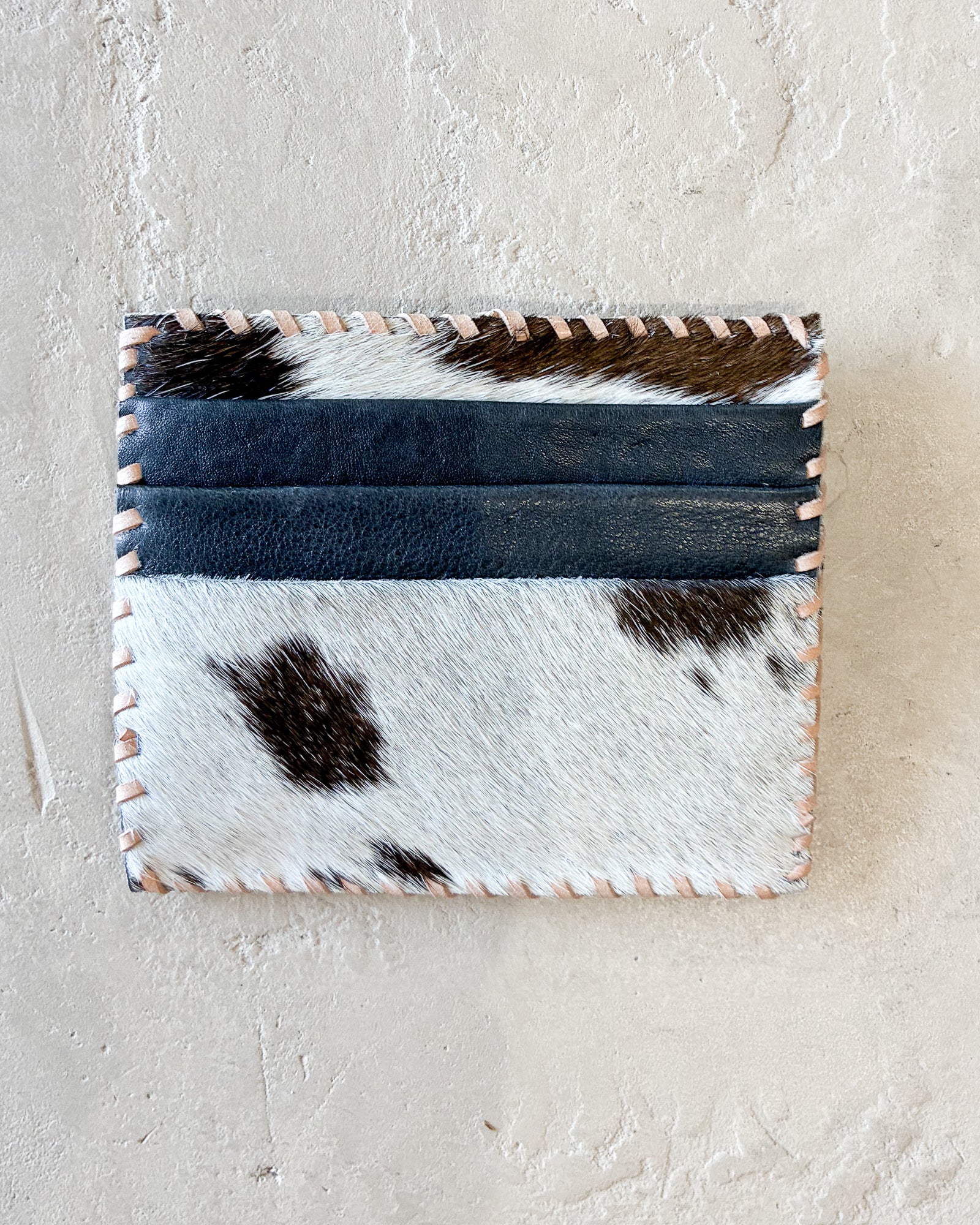 Card Holder-Printed Hairon Genuine Leather