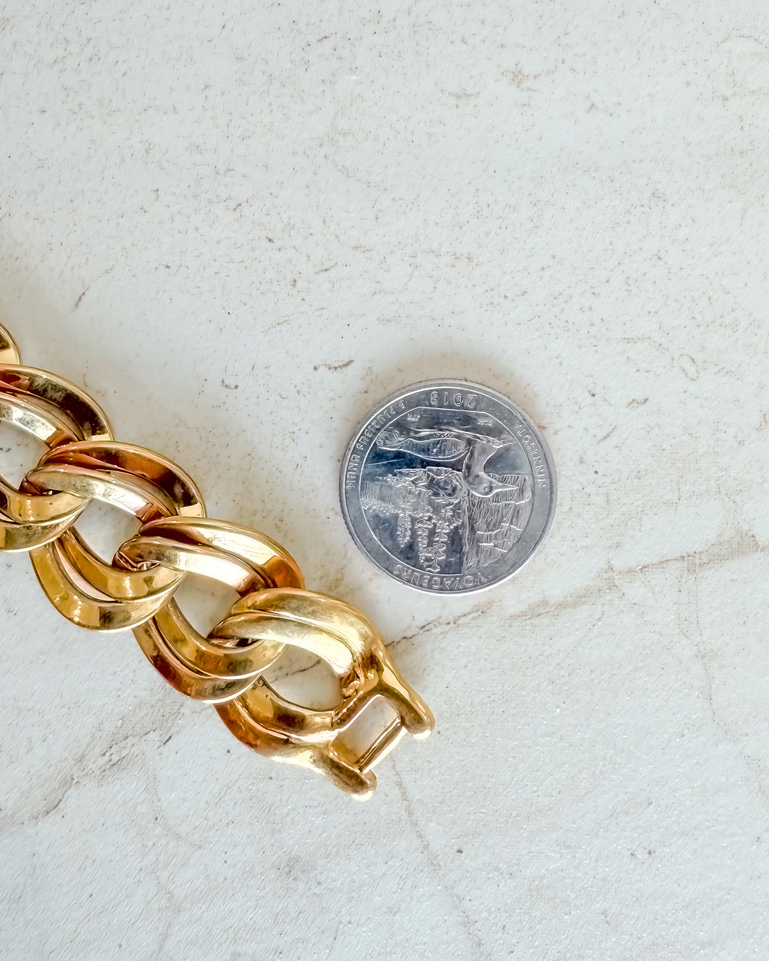 Vintage Gold Tone Link Bracelet