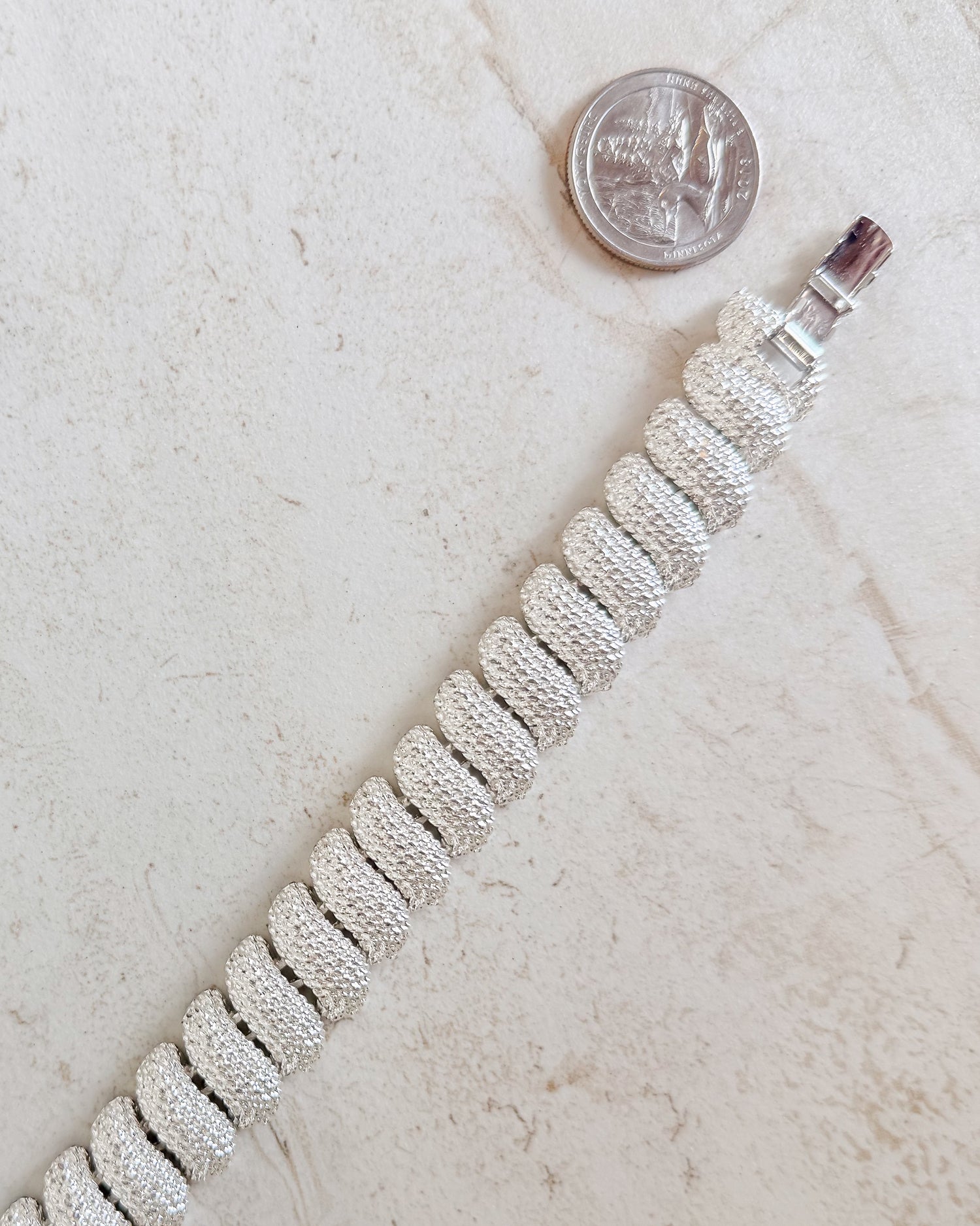 Vintage Macaroni Link Tennis Bracelet