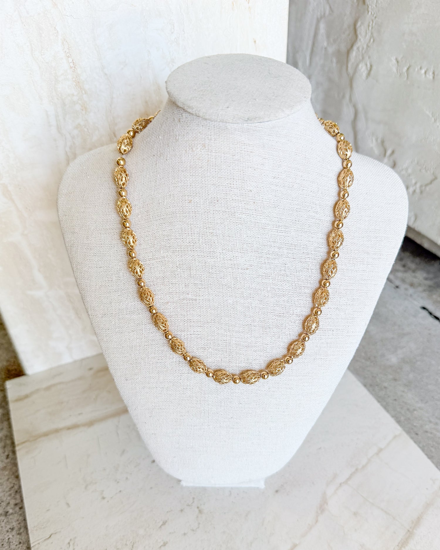 Vintage Filigree Link Necklace