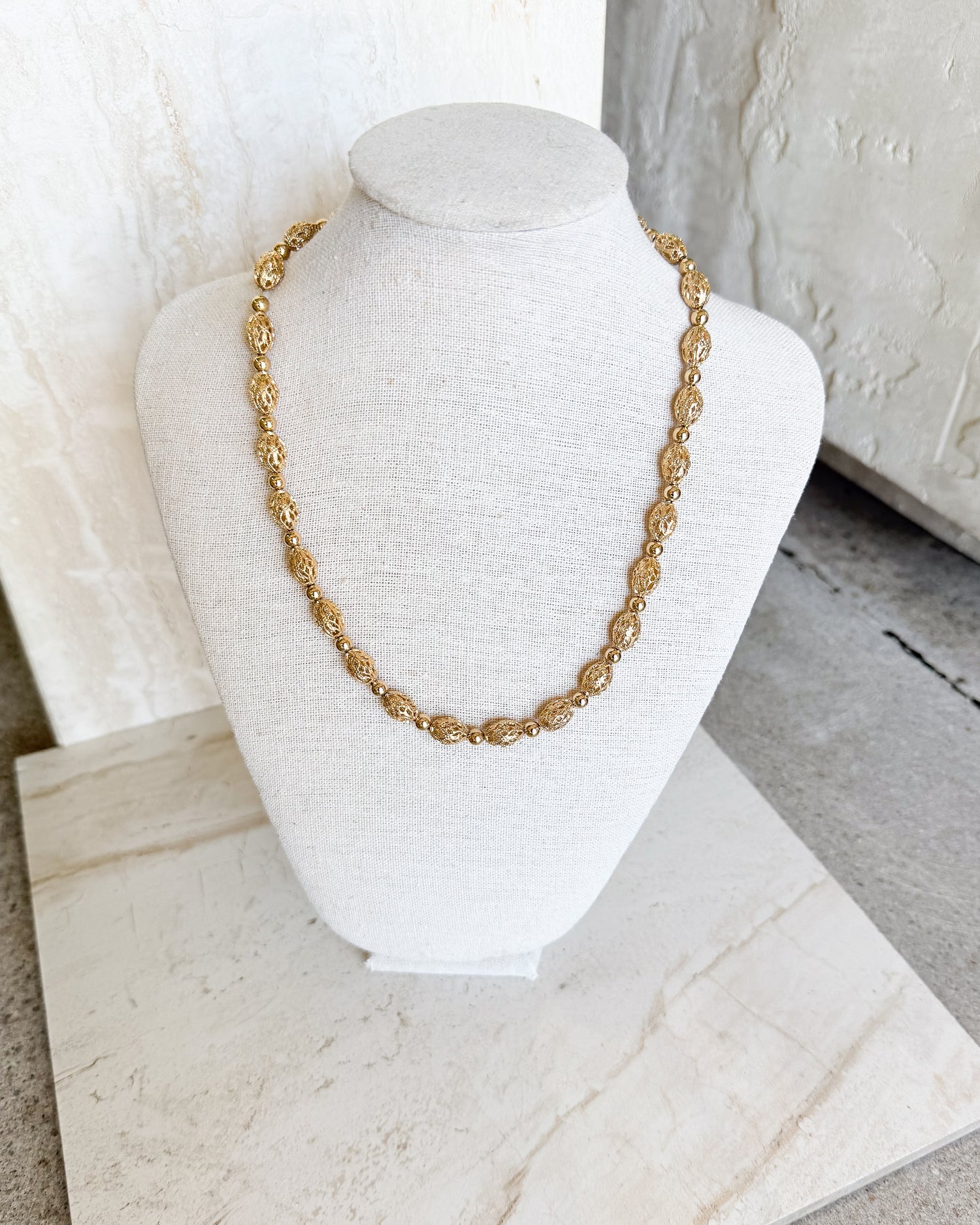 Vintage Filigree Link Necklace