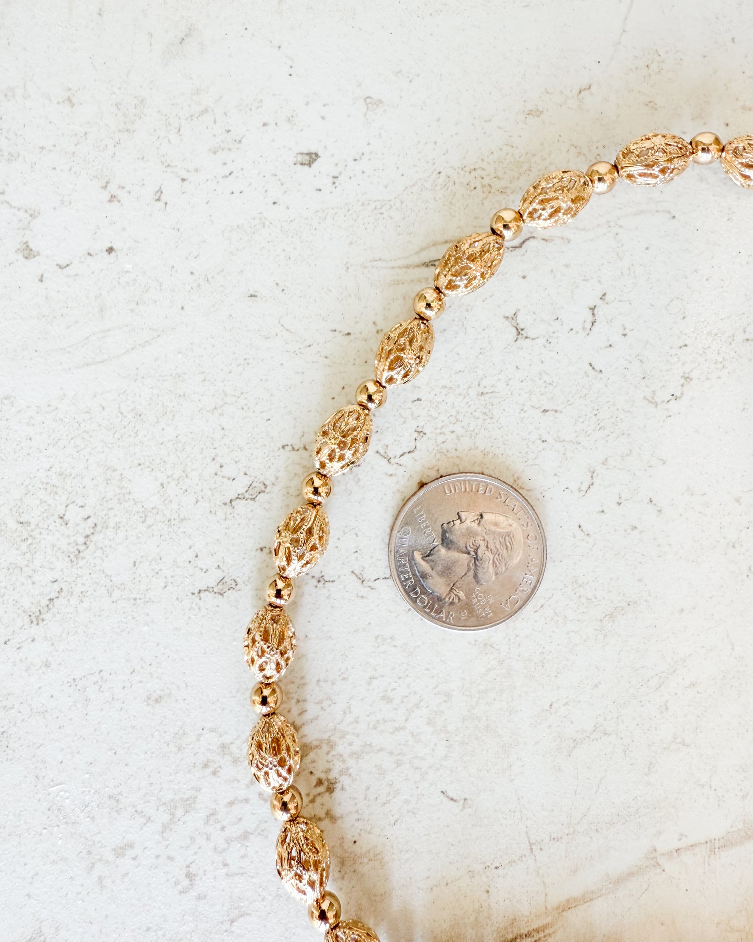 Vintage Filigree Link Necklace