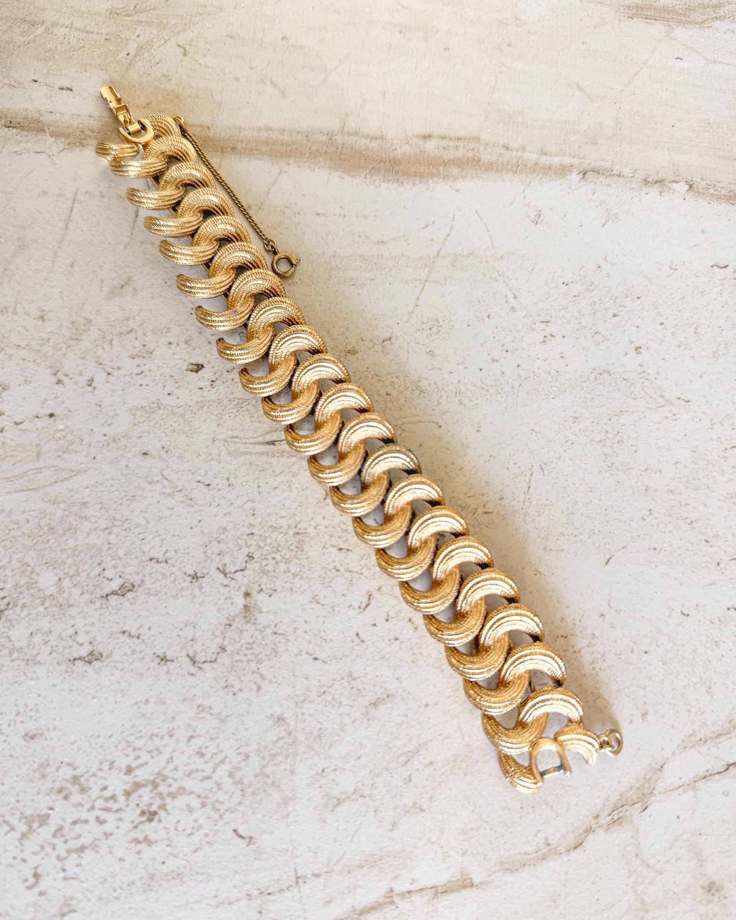 Vintage Wide S-Link Chain Bracelet