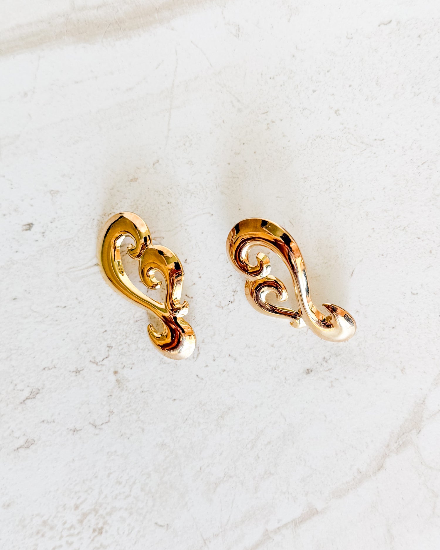 Vintage 90's Avon Large Gold Earrings