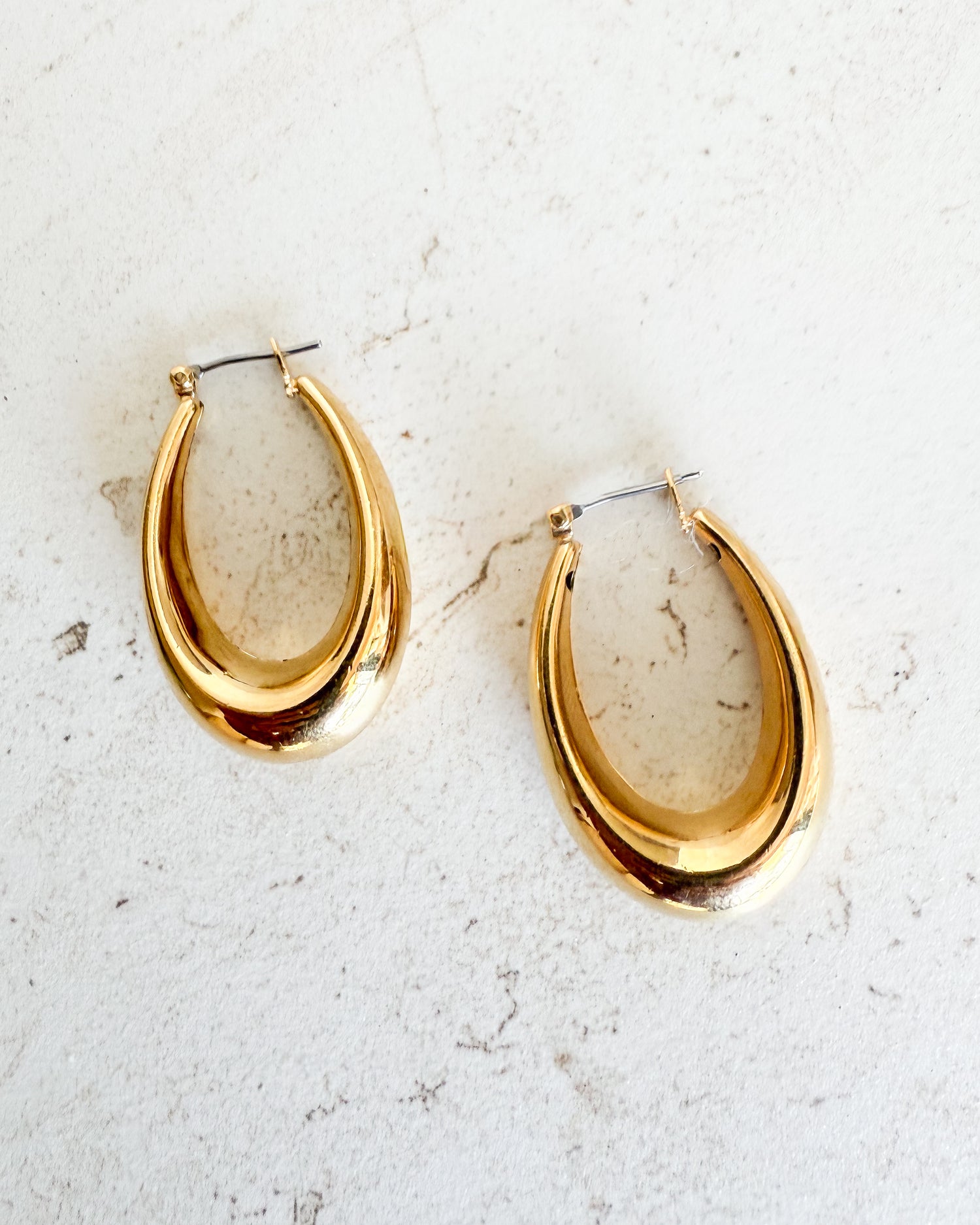 Vintage Oval Hoop - Medium