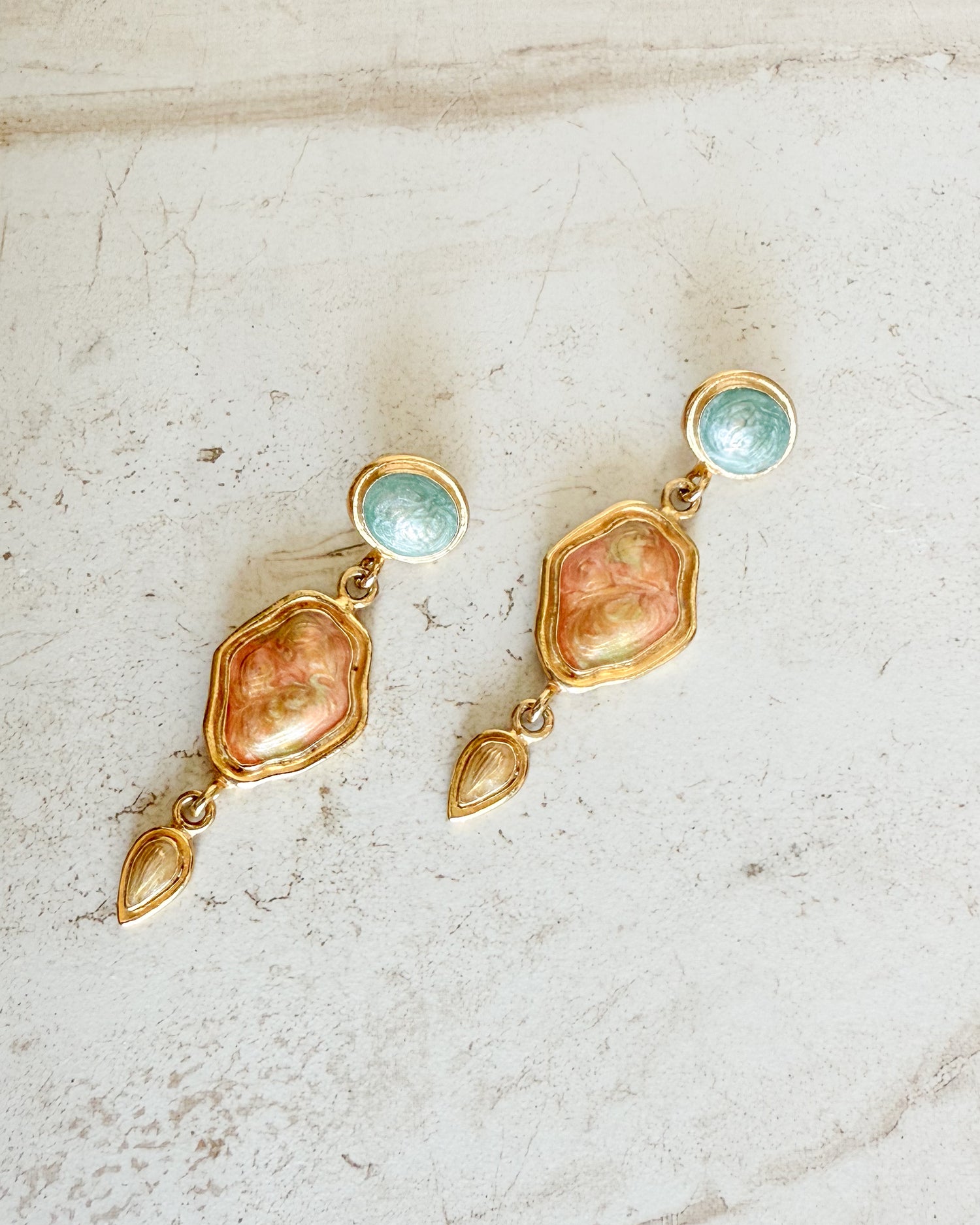 Vintage Gemstone Dangle Earrings