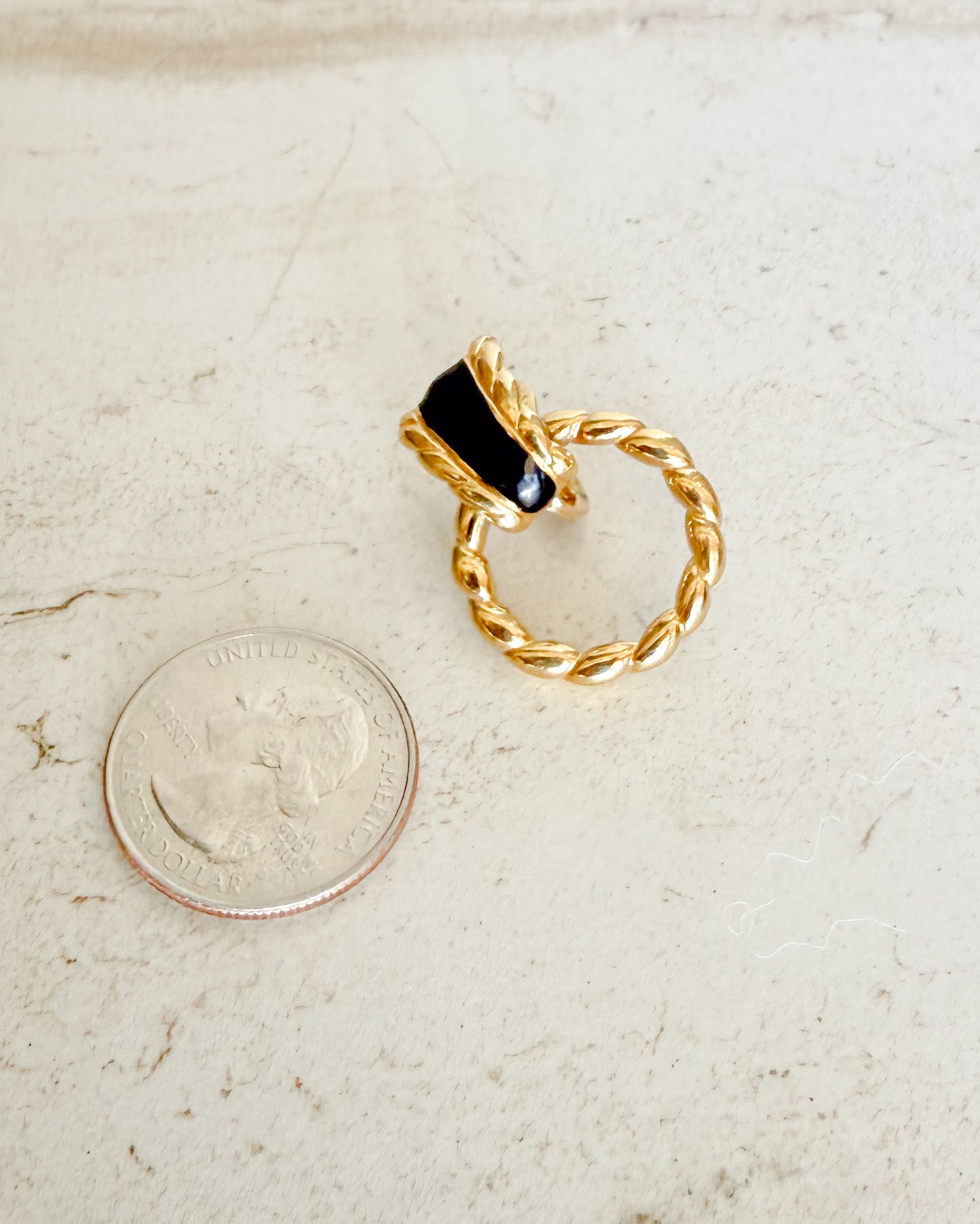 Vintage Textured Door Knocker Clip-On Earrings