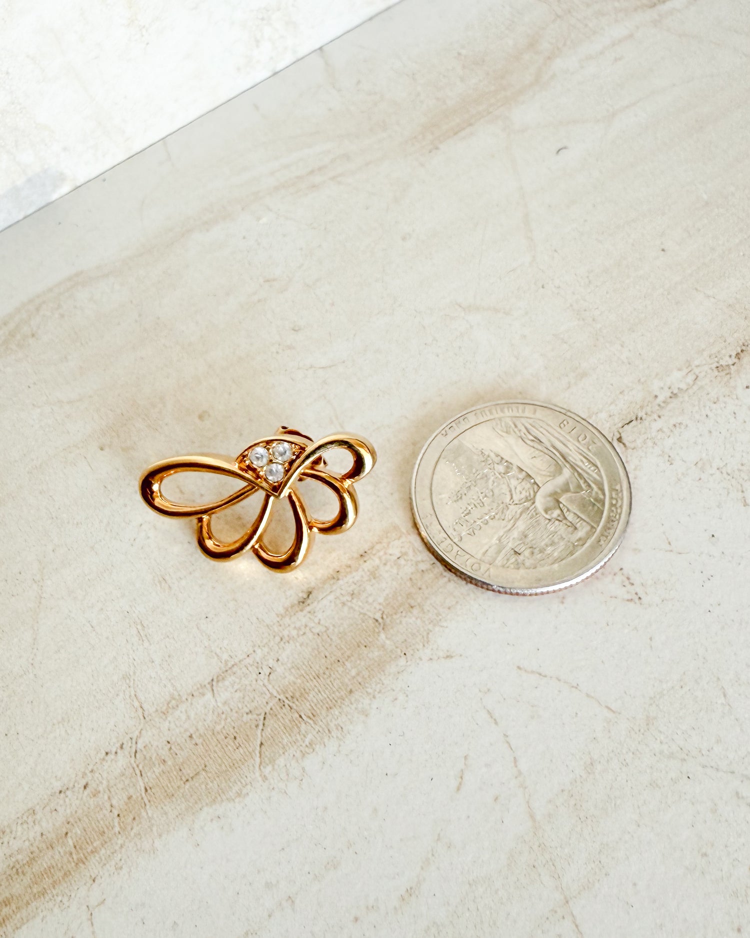Vintage Half Flower Stud Earring