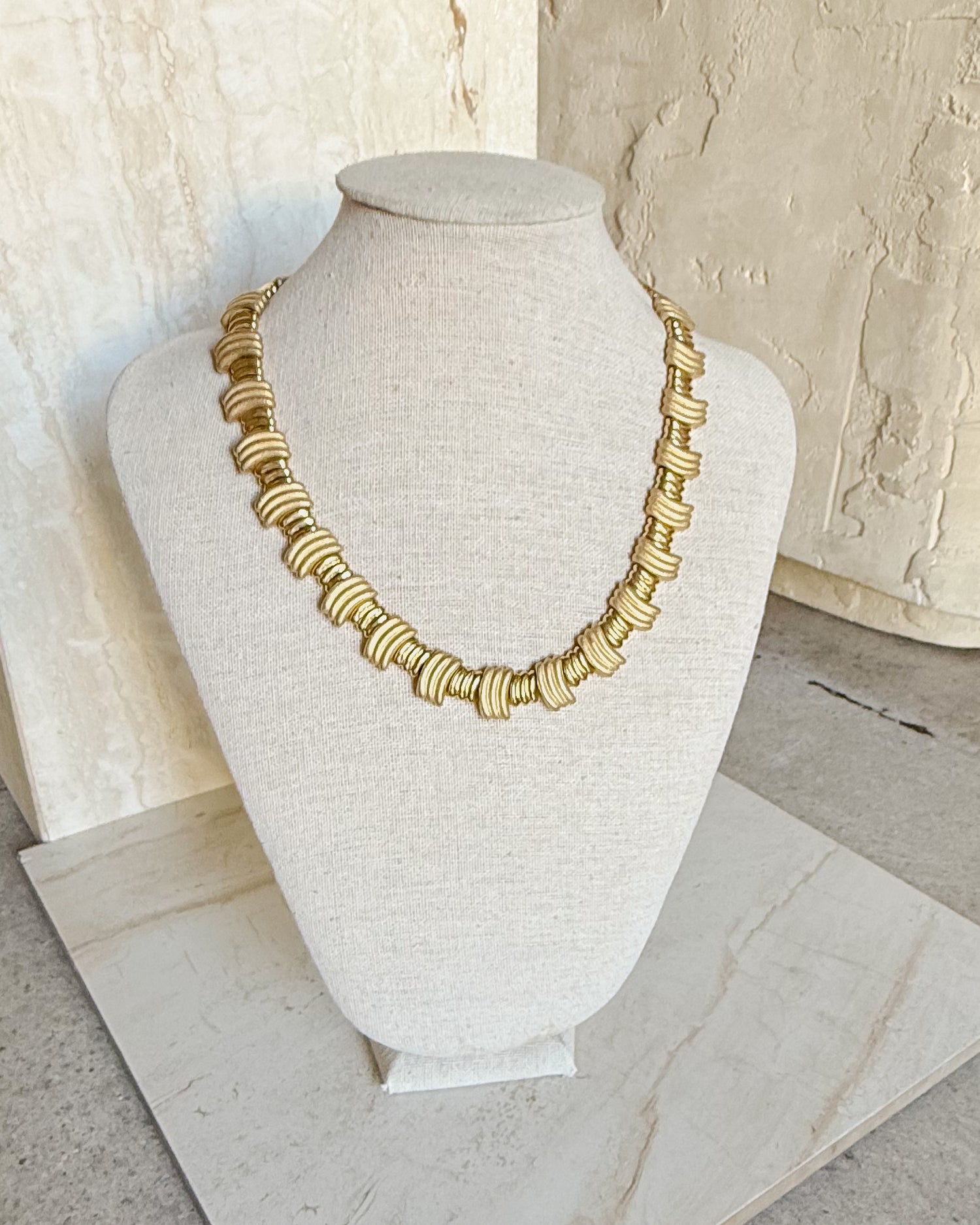 Vintage Monet Gold Tone Link Necklace